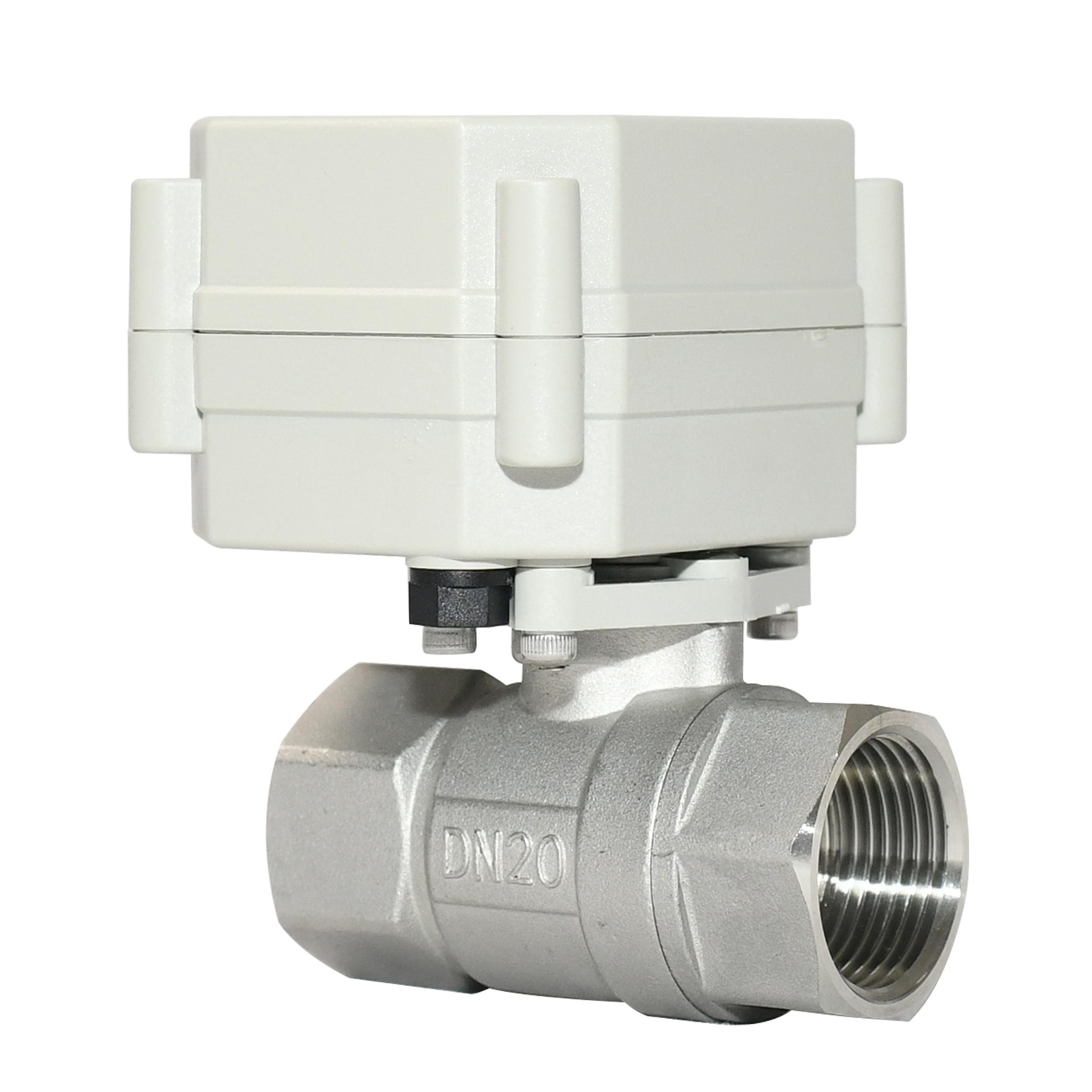 Tonhe 2 way DC5V 3/4'' 15MM port stainless steel 304 electric water meter valve
