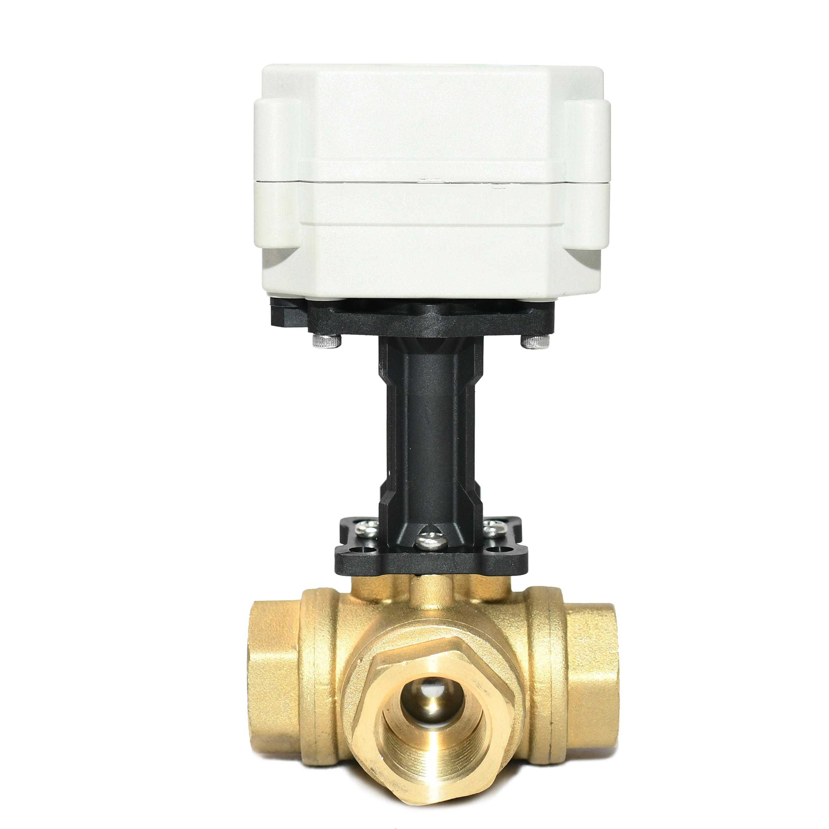 Switch type - brass three way electric valve Motorized valve