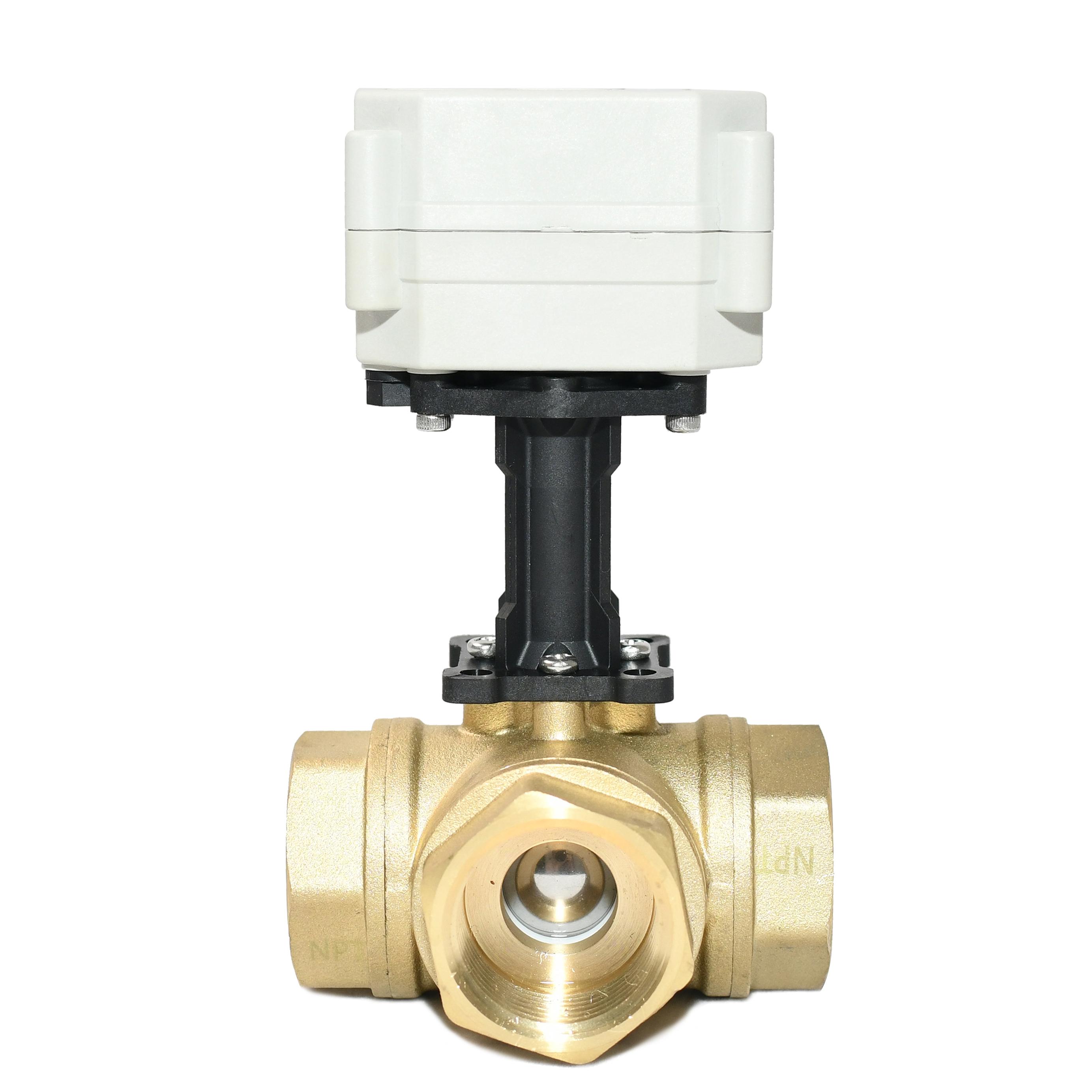 Switch type - brass three way electric valve Motorized valve