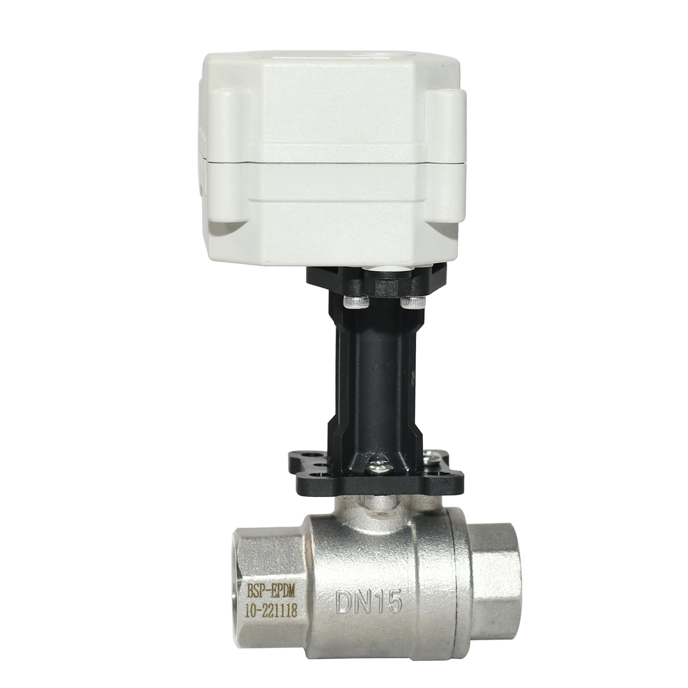 Switch type - stainless steel two way electric valve Motorized ball valve