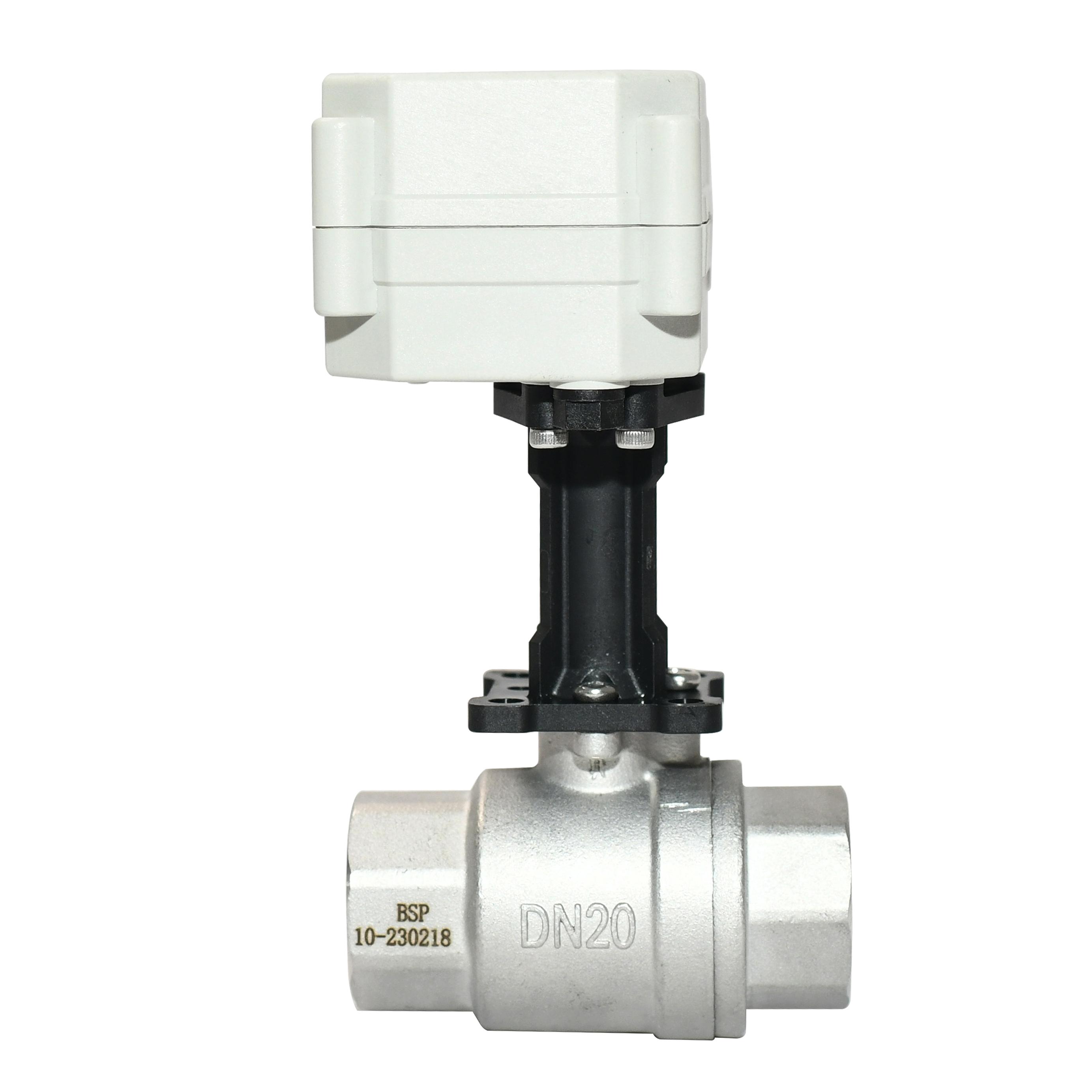 Switch type - stainless steel two way electric valve Motorized ball valve