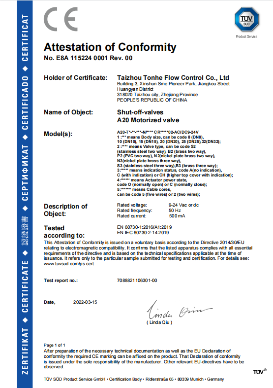 TUV-CE certification