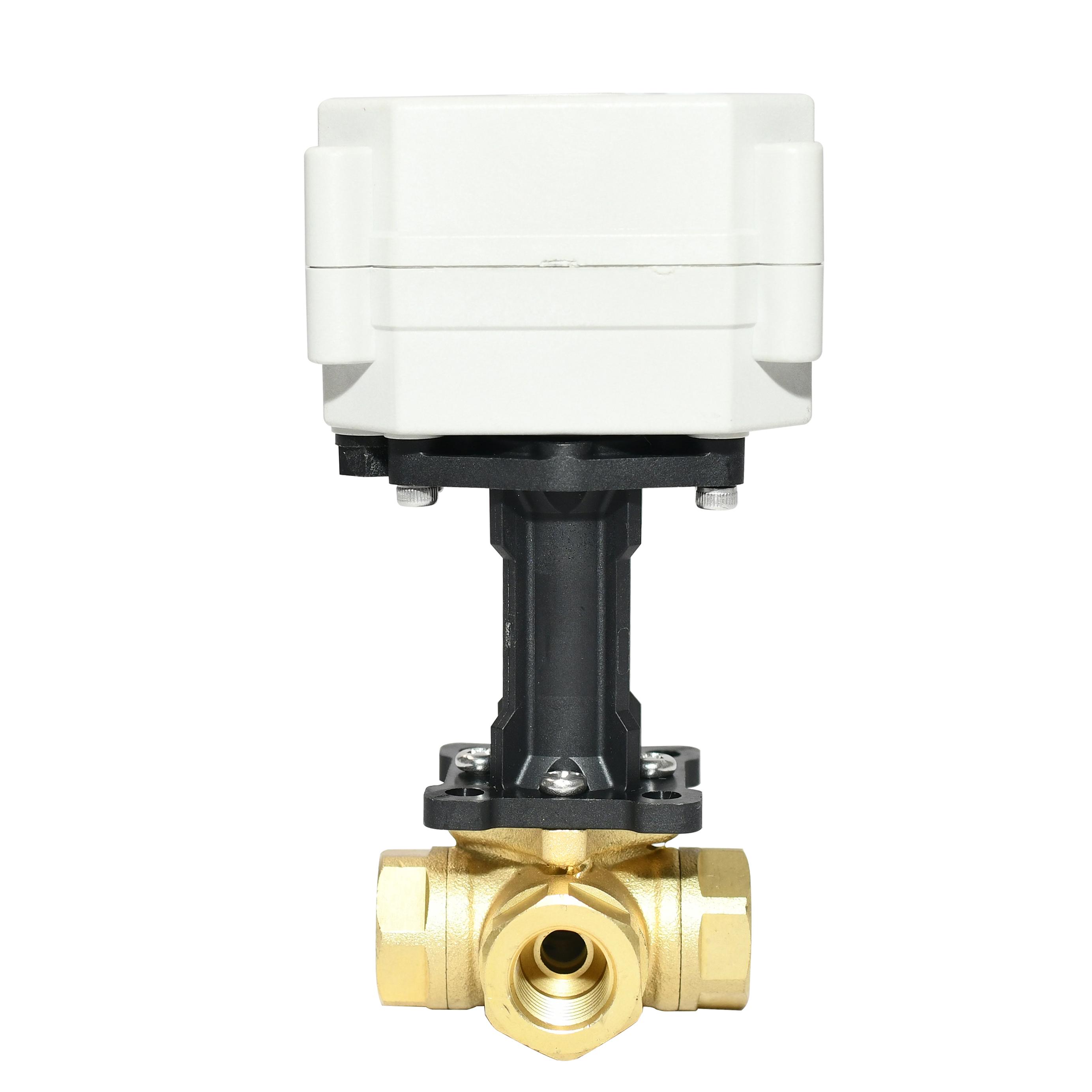 Switch type - brass three way electric valve Motorized valve