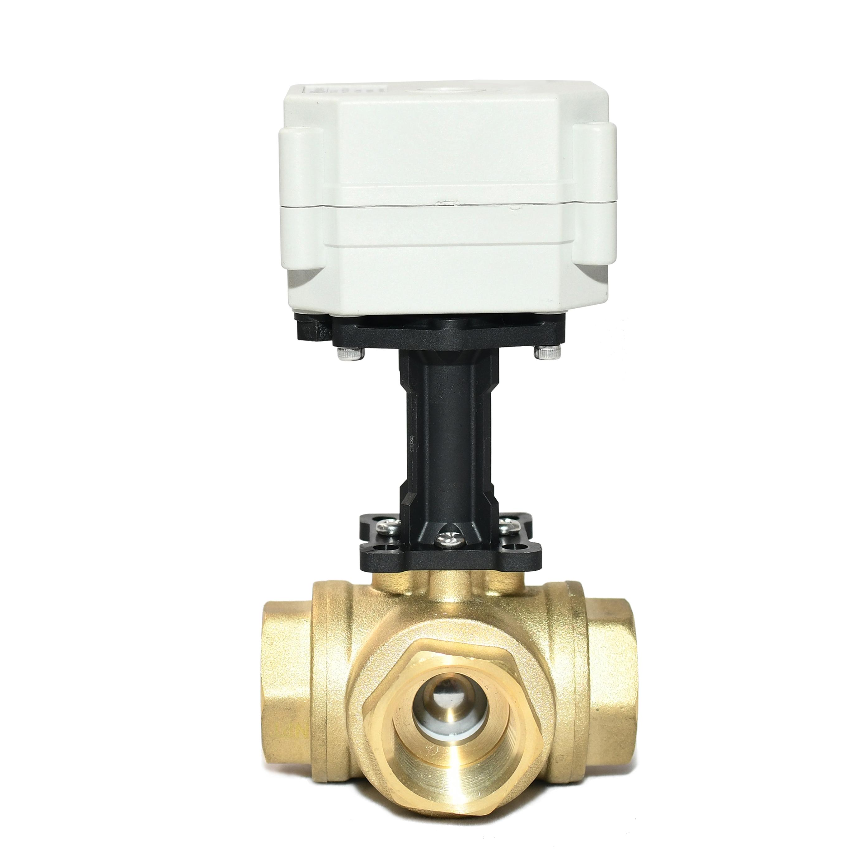 Switch type - brass three way electric valve Motorized valve