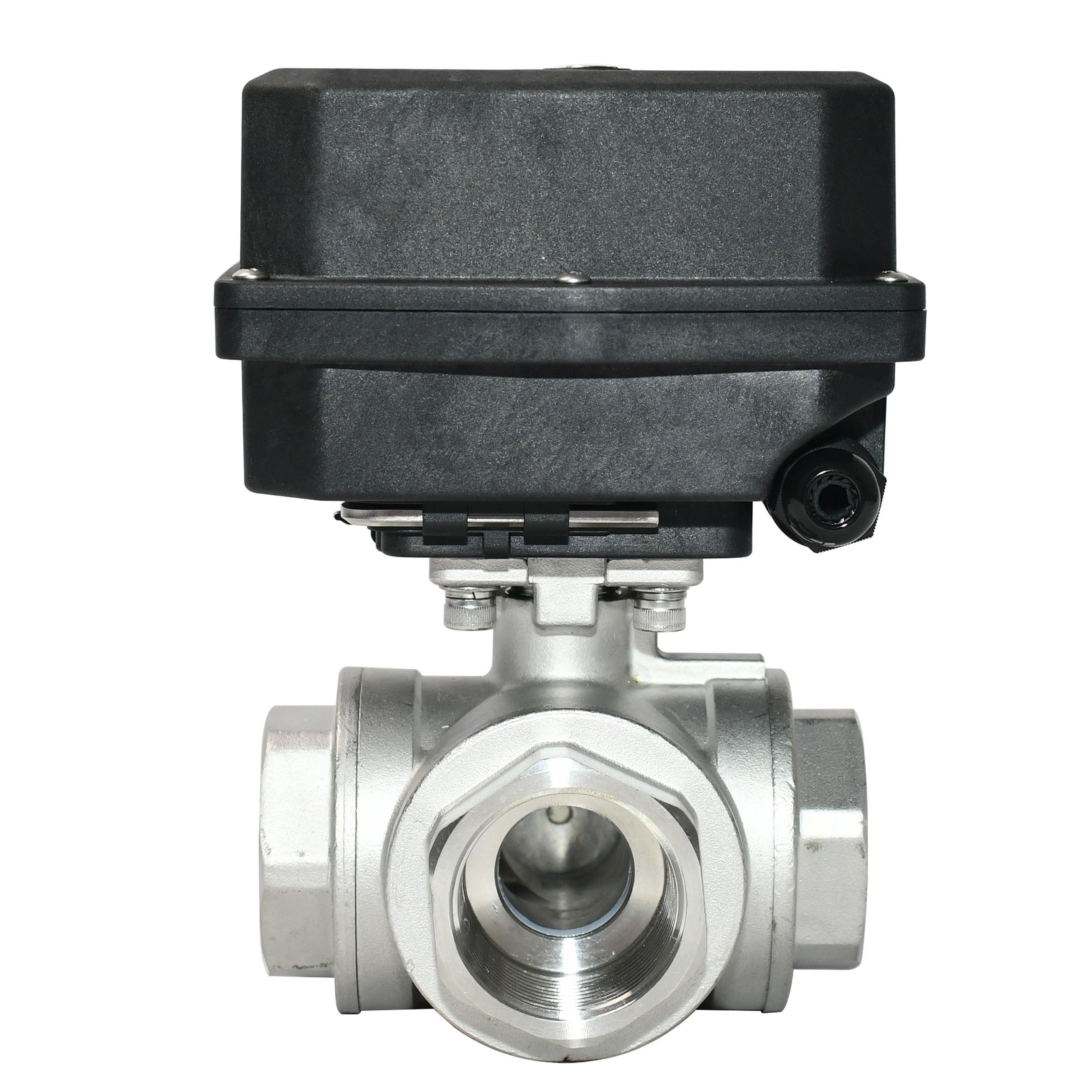 tonheflow A550 3 way L port electric valve DC12v 24v CR303 motorized valve