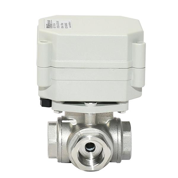 Switch type - SS304 three way electric valve Motorized valve