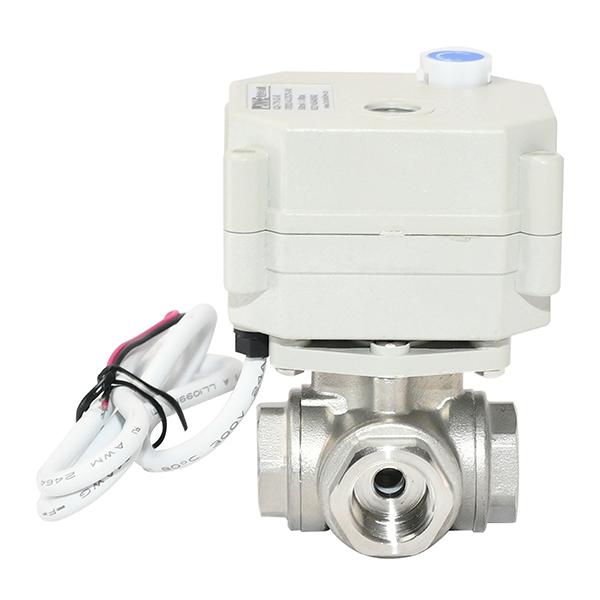 Switch type - SS304 three way electric valve Motorized valve