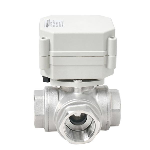 Switch type - SS304 three way electric valve Motorized valve