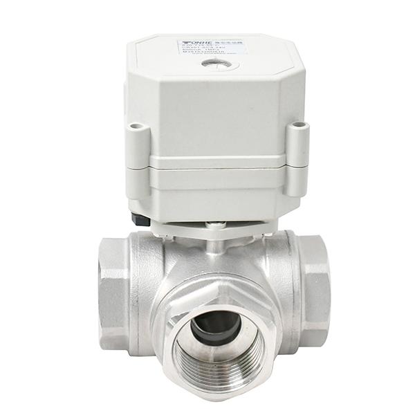 Switch type - SS304 three way electric valve Motorized valve