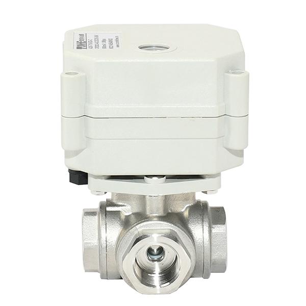 Switch type - SS304 three way electric valve Motorized valve