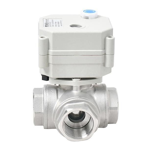 Switch type - SS304 three way electric valve Motorized valve