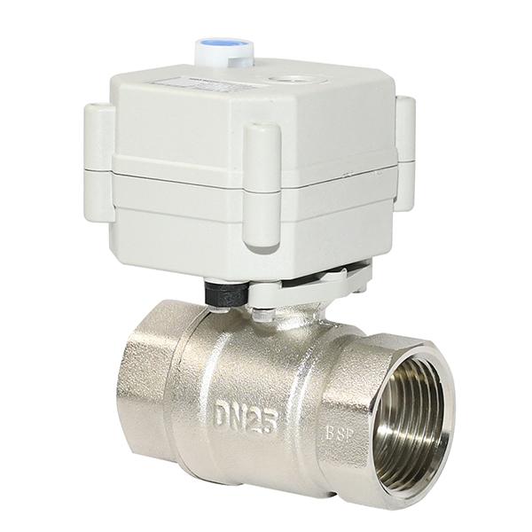 Switch type -  Two way Nickel plated brass electric ball valve 