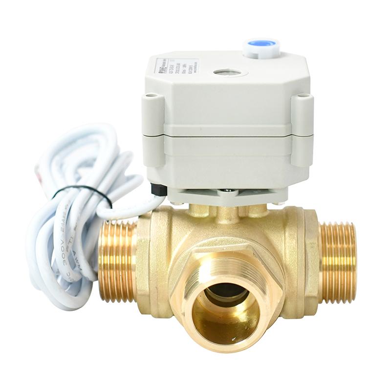 Switch type - 3 Way Brass Male Thread Electric Ball Valve