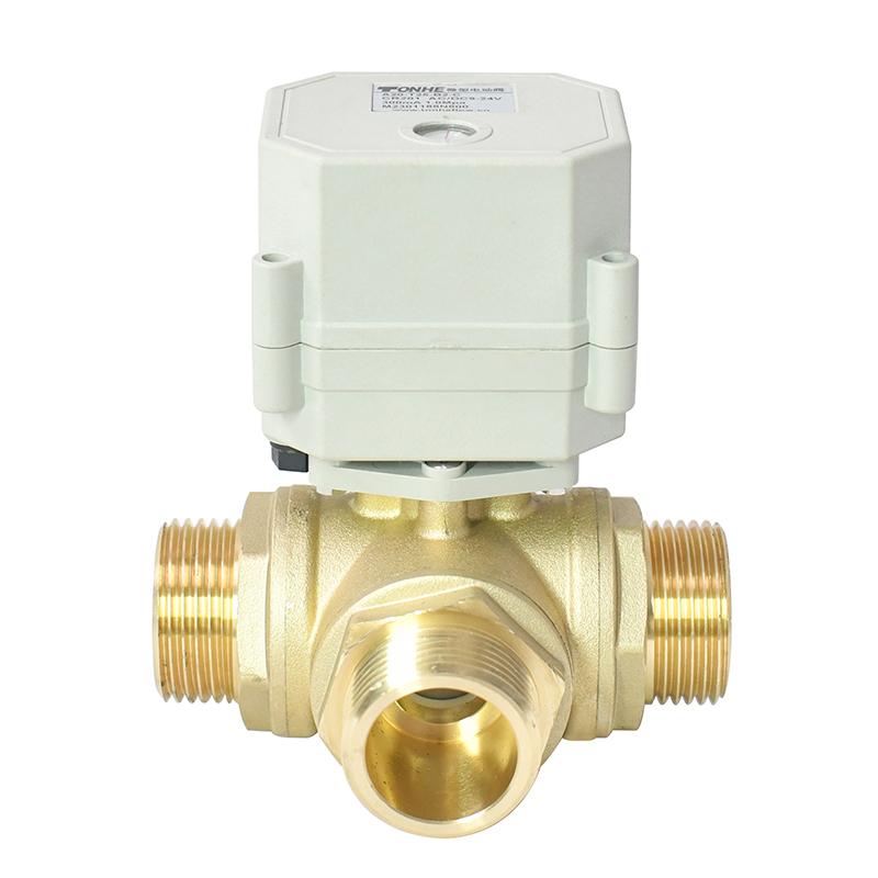 A20-M Serise-3 Way Brass Male Thread Electric Ball Valve