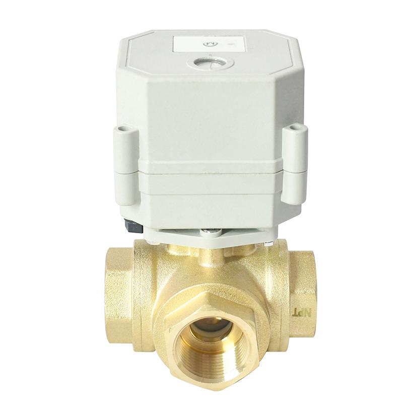 DN20 3 Way Brass Wi-Fi Electric Ball Valve