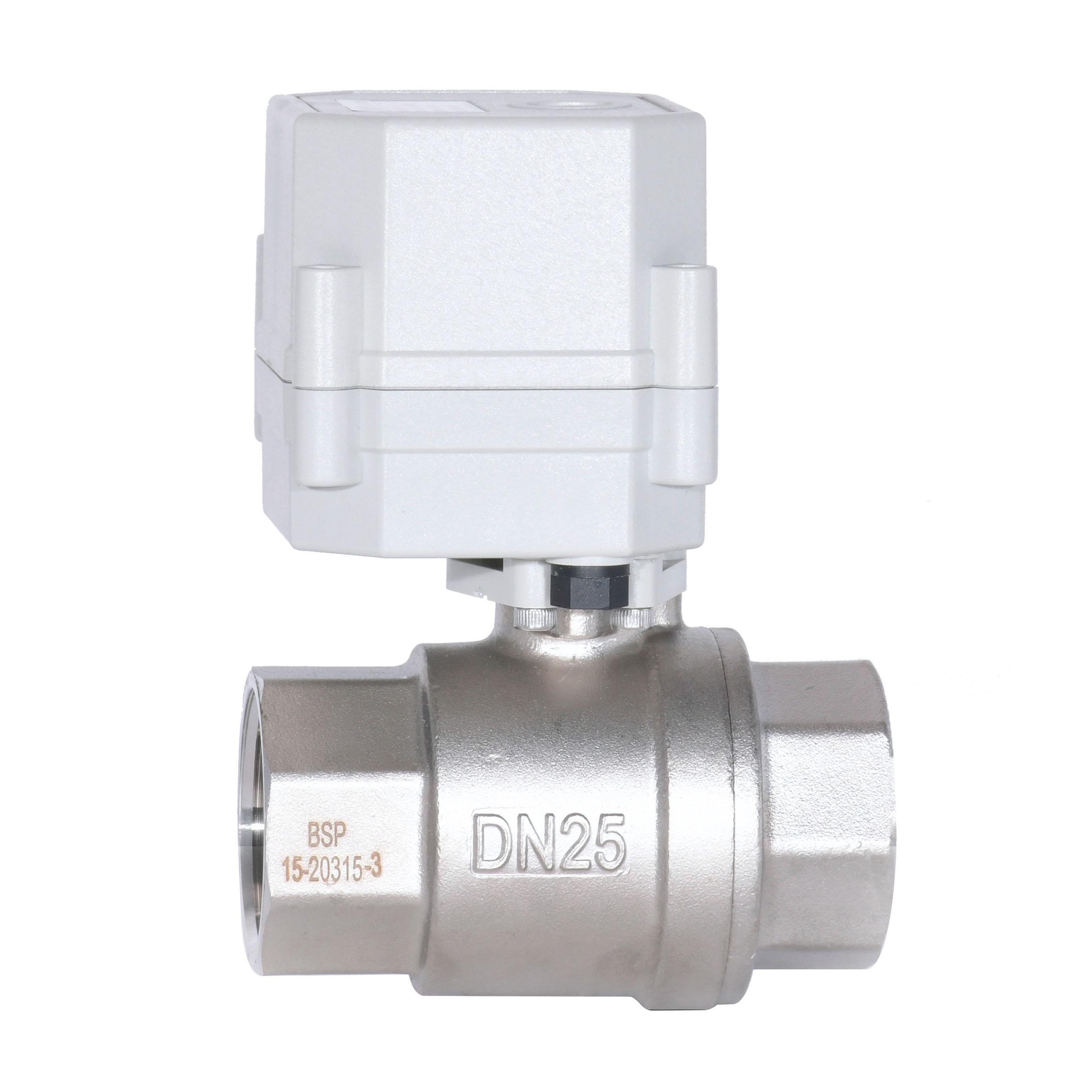 Switch type - DN25 SS304 2 way electric valve  Motorized ball valve