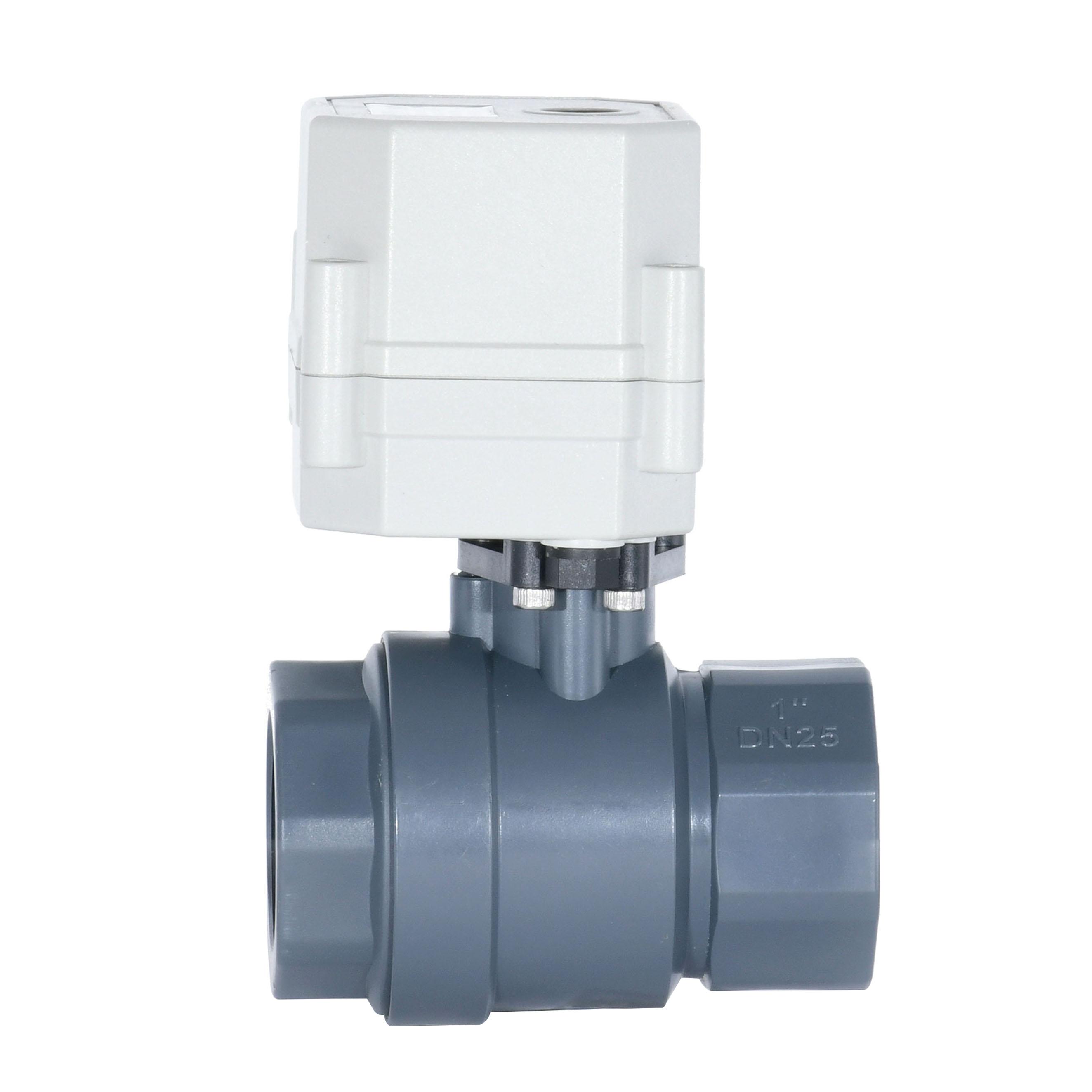 Switching type -1” UPVC 2 way electric valve  Electric actuator valve