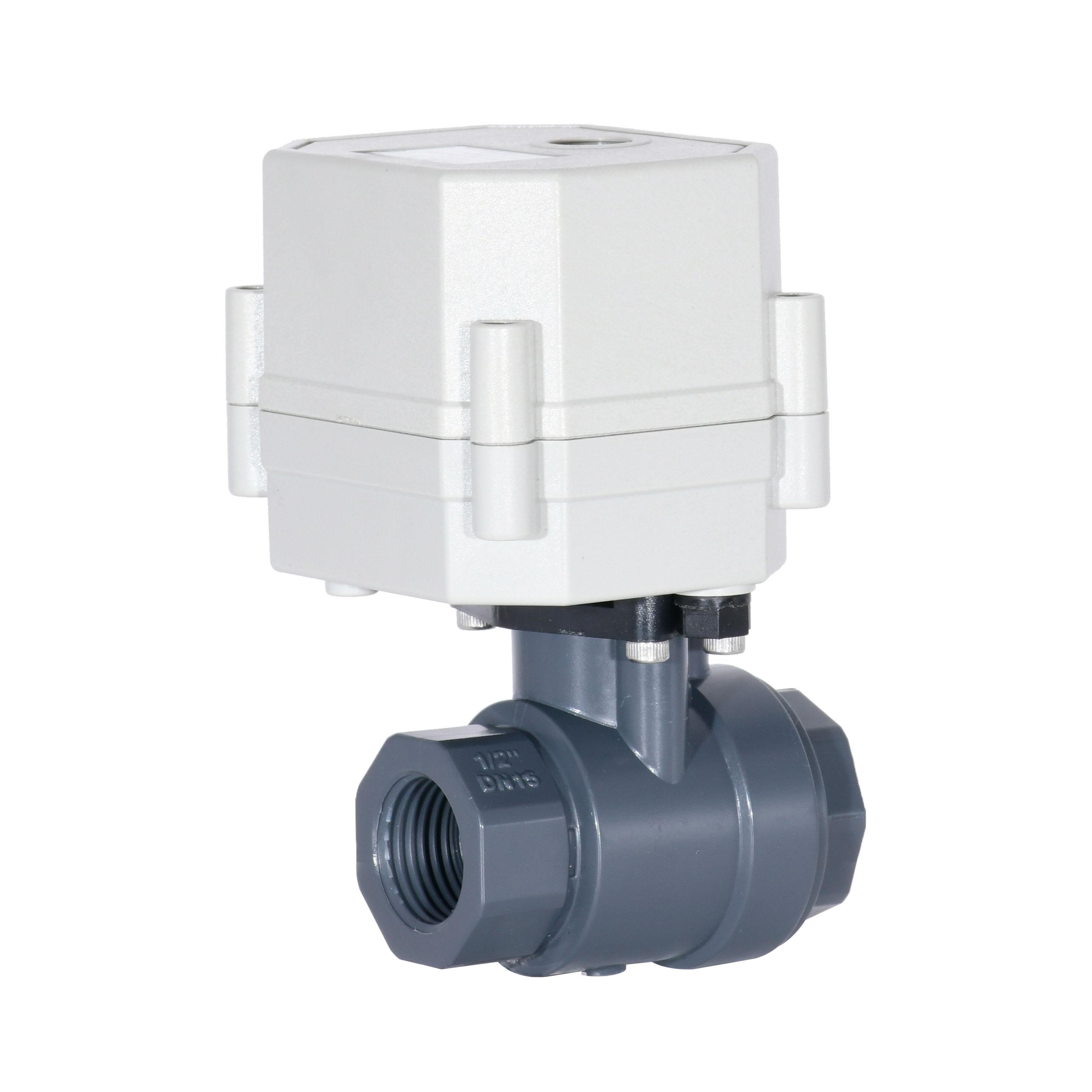Switching type -1/2” UPVC 2 way electric valve  Electric actuator valve
