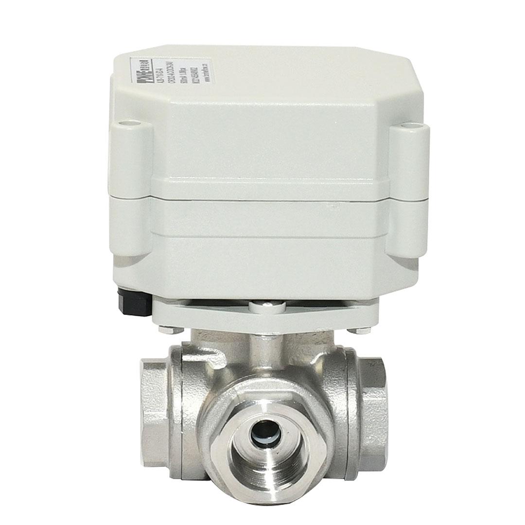 Switching type -3/8” SS304 3 way electric valve  Motorized ball valve