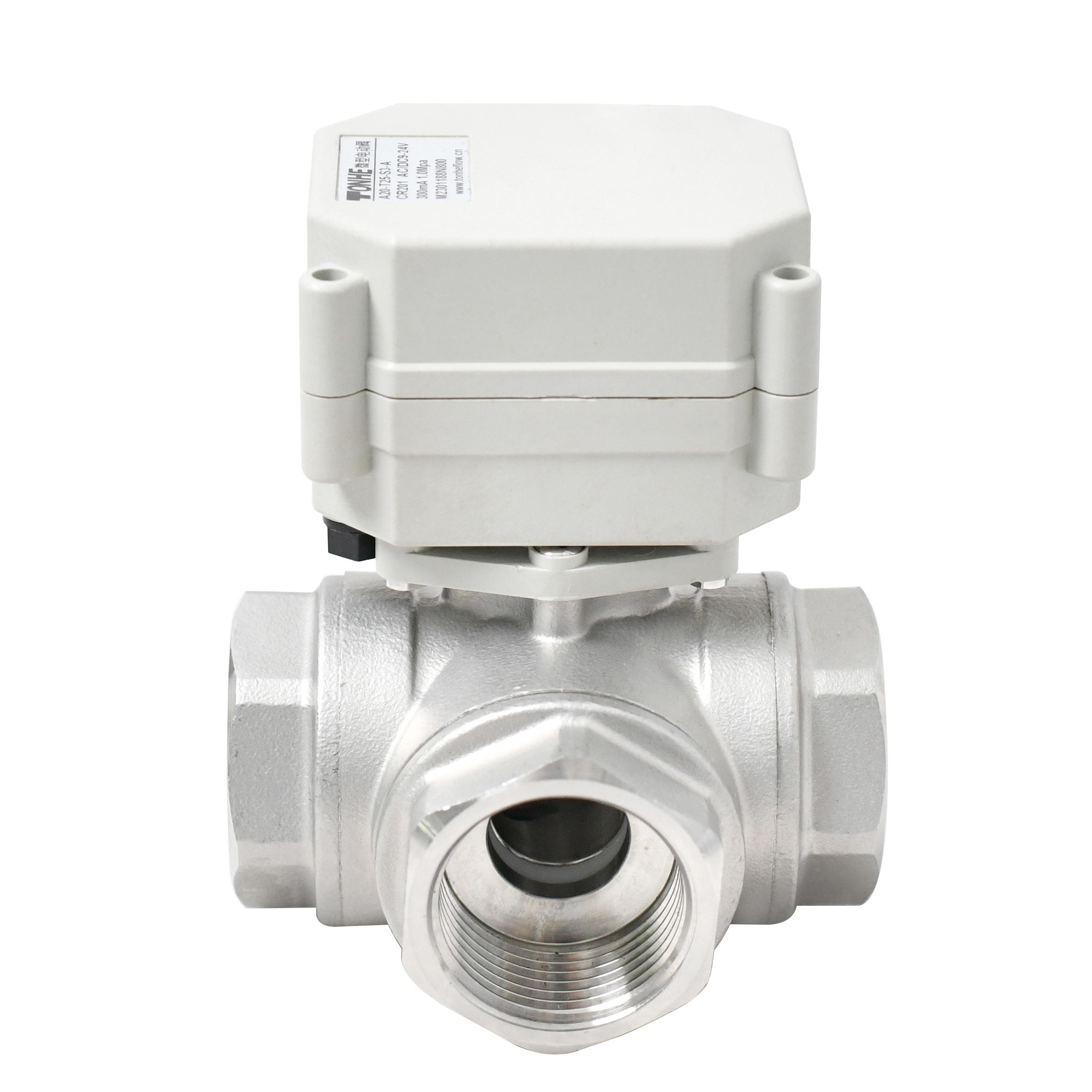 Switching type -1” SS304 3 way electric valve  Motorized ball valve