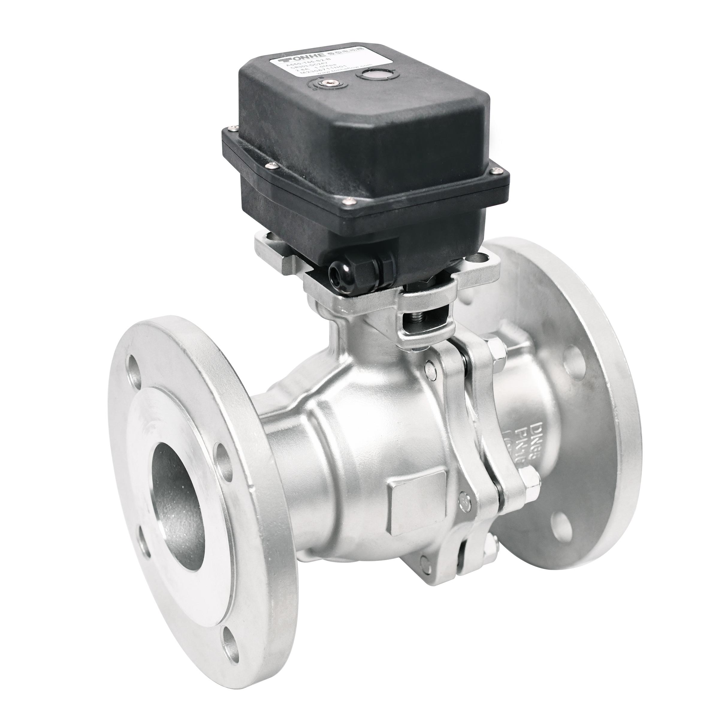 Tonheflow A550 Actuator 2 Way IP67 DN65 SS304 Flange Motorized Valve 