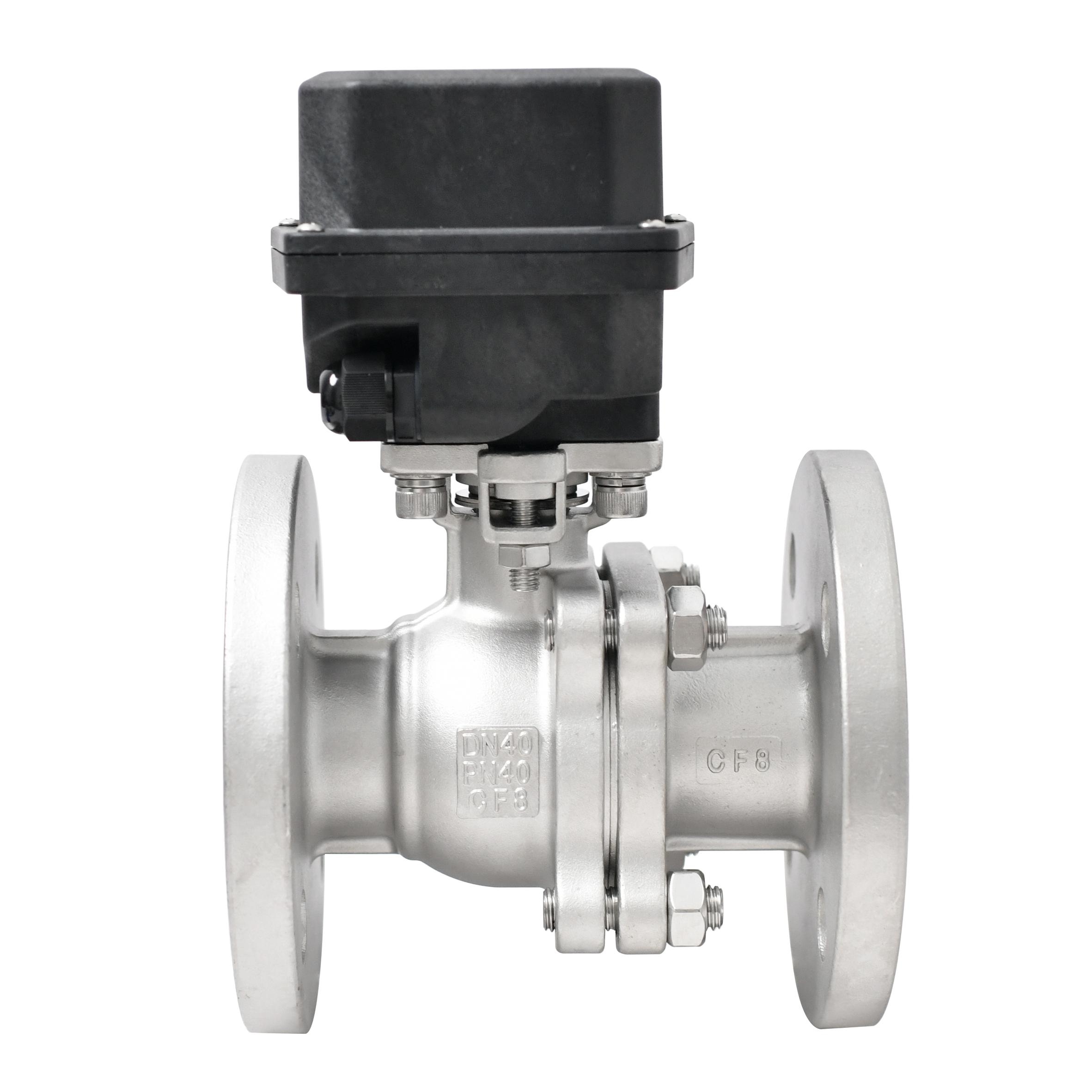 Tonheflow A550 DC12-24V DN40 SS304 Flange Motorized Valve