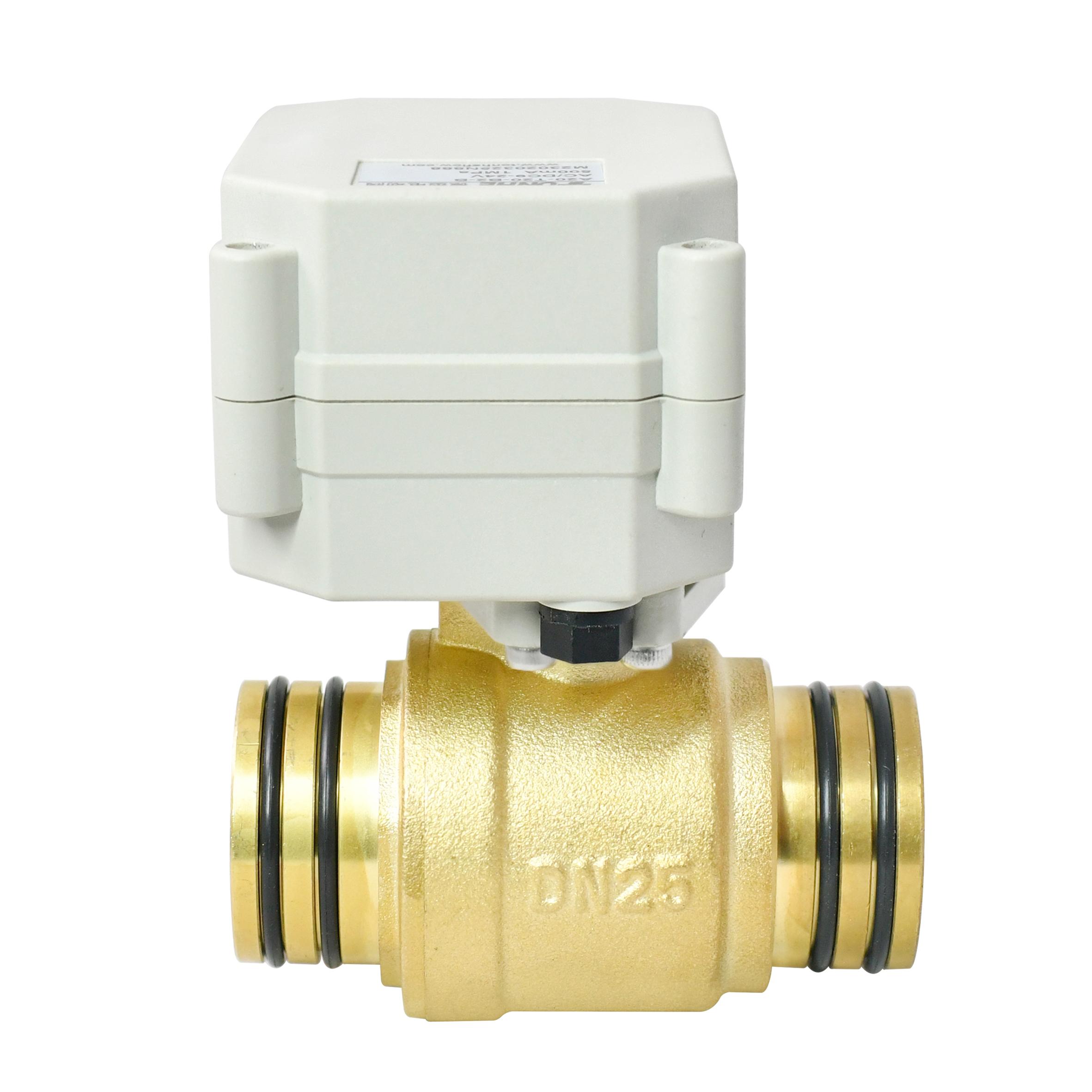 Inserting type - Two way AC/DC9-24V brass electric ball valve