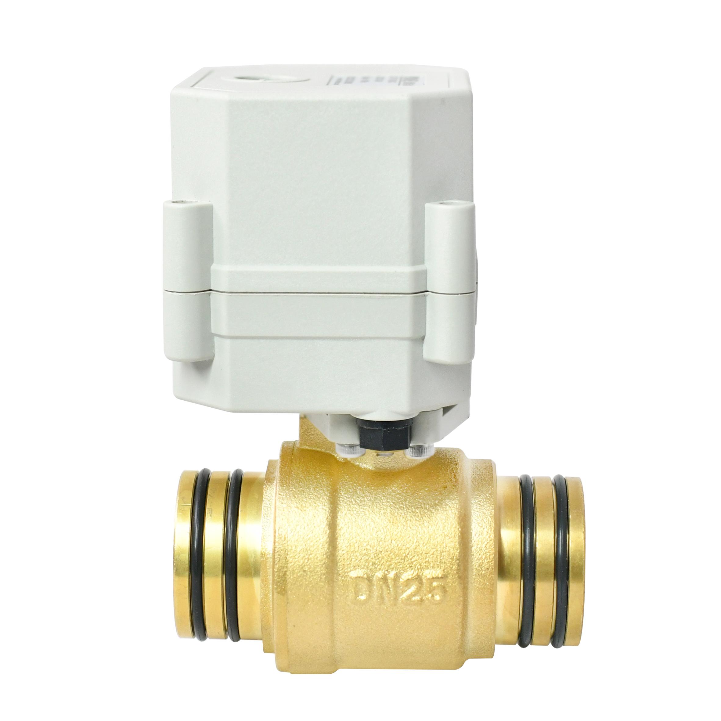 Inserting type -  DN25 brass two way electric ball valve  