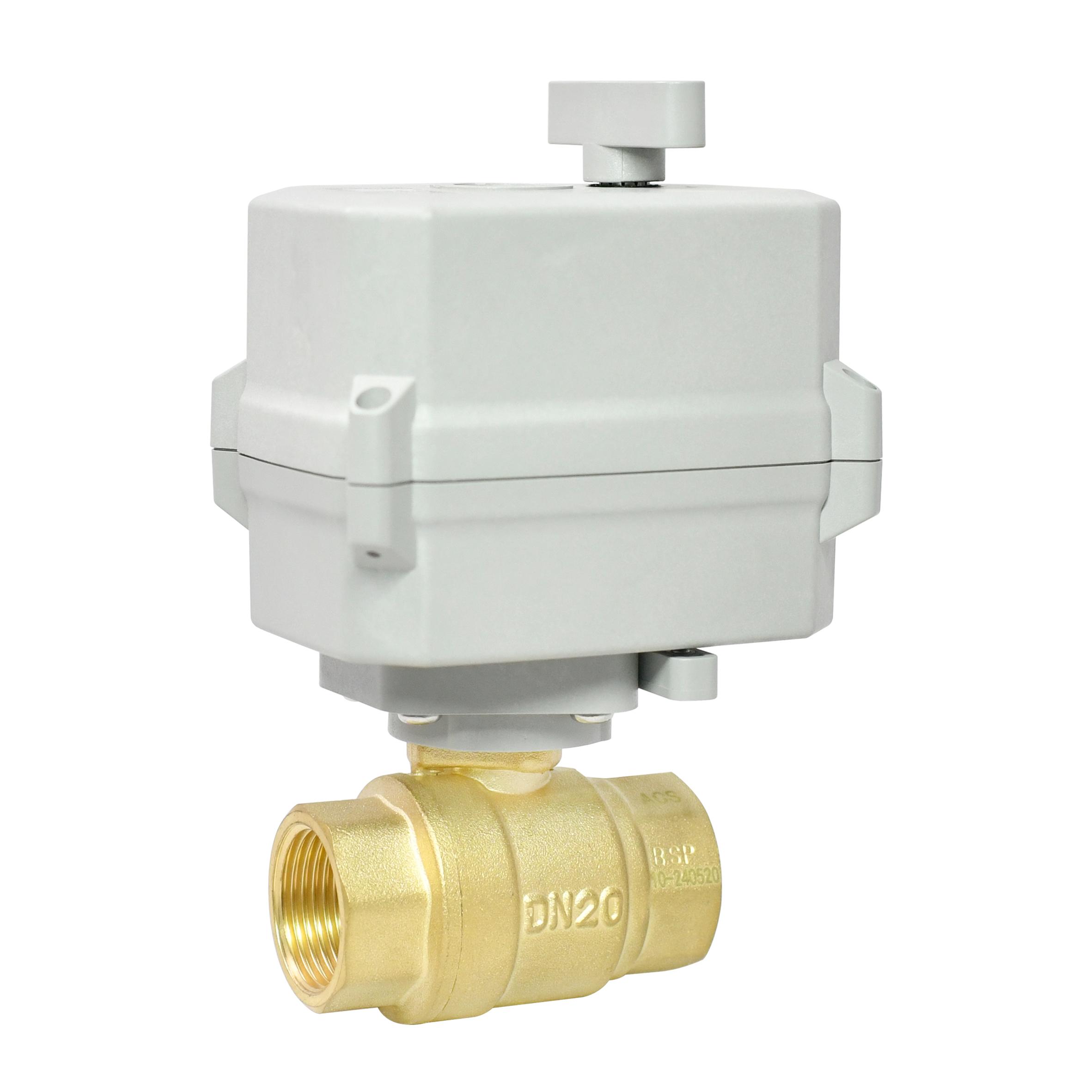 2 Sec Fast 3/4'' Brass 2-Way Motorized Ball Valve 