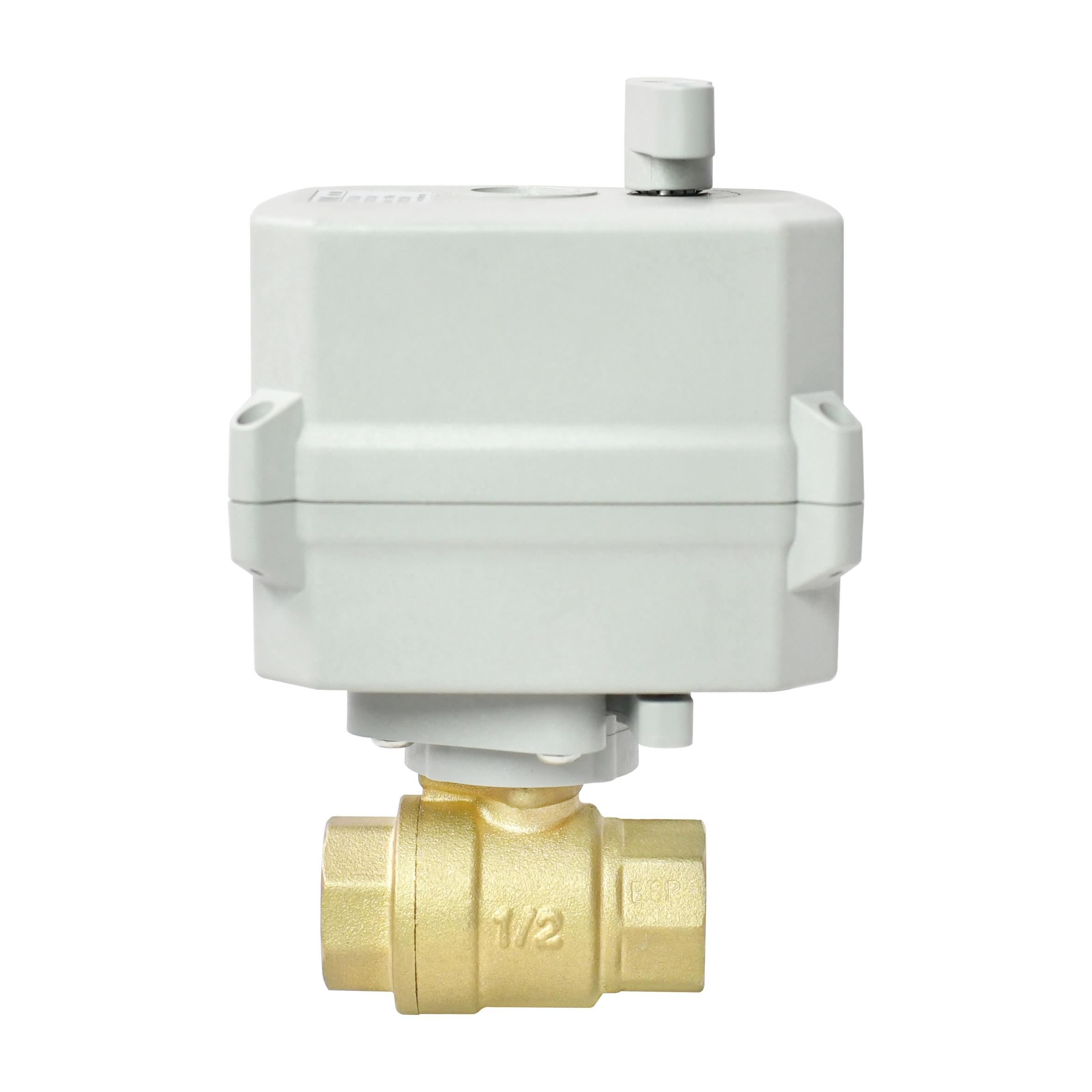2 Sec Fast 1/2'' Brass 2-Way Motorized Ball Valve 