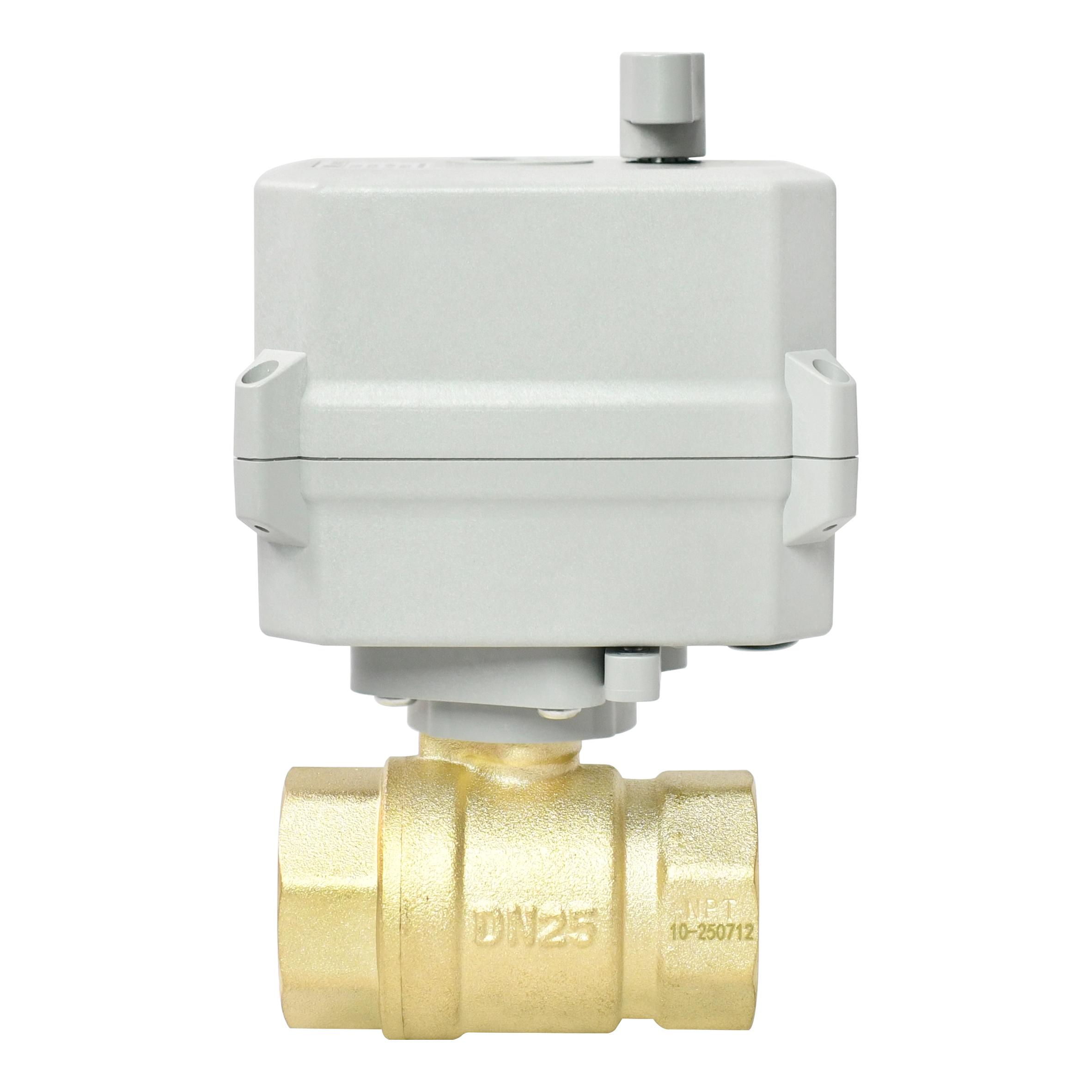 2 Sec Fast 1'' Brass 2-Way Motorized Ball Valve 