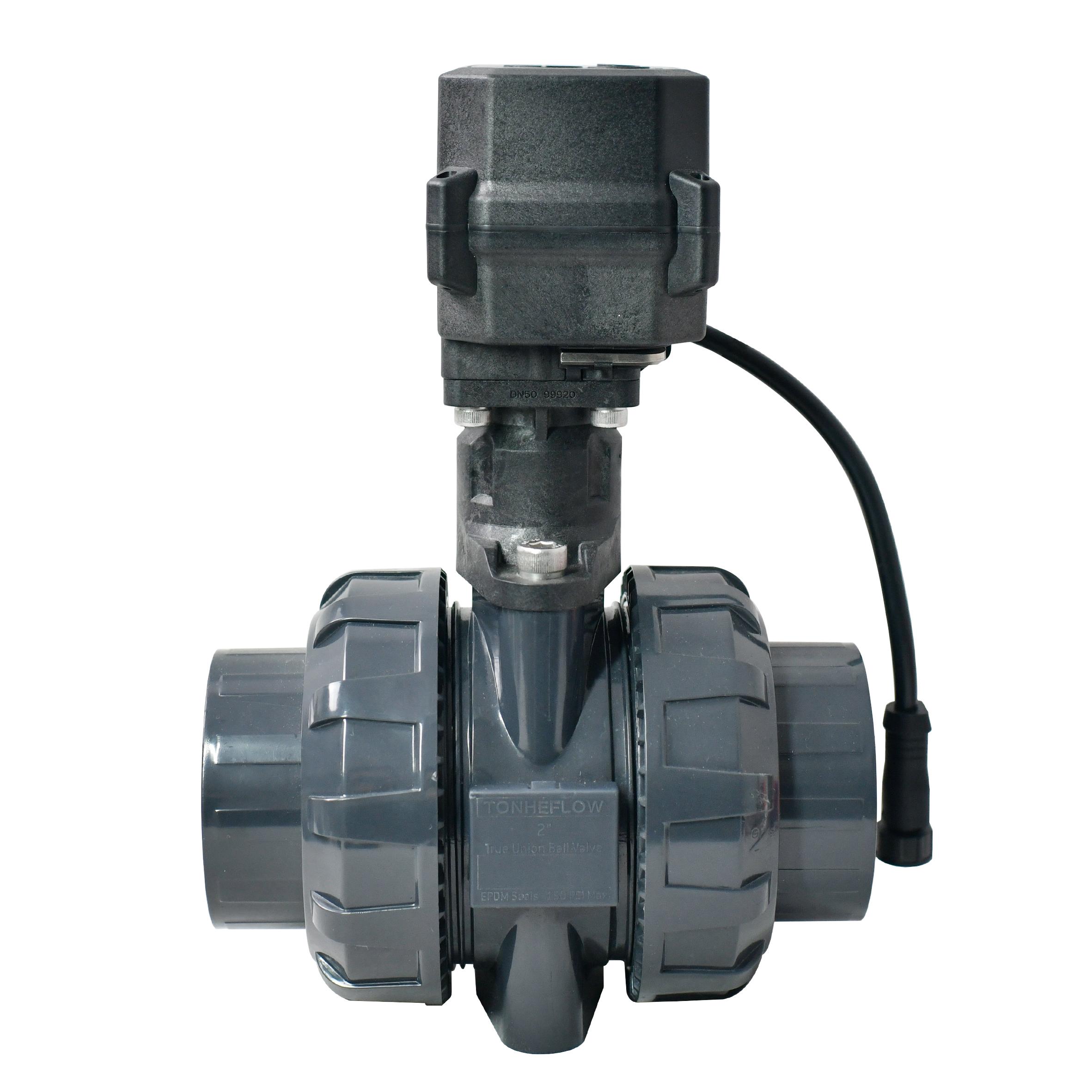  Inserting type  -UPVC  two way electric valve Motorized valve