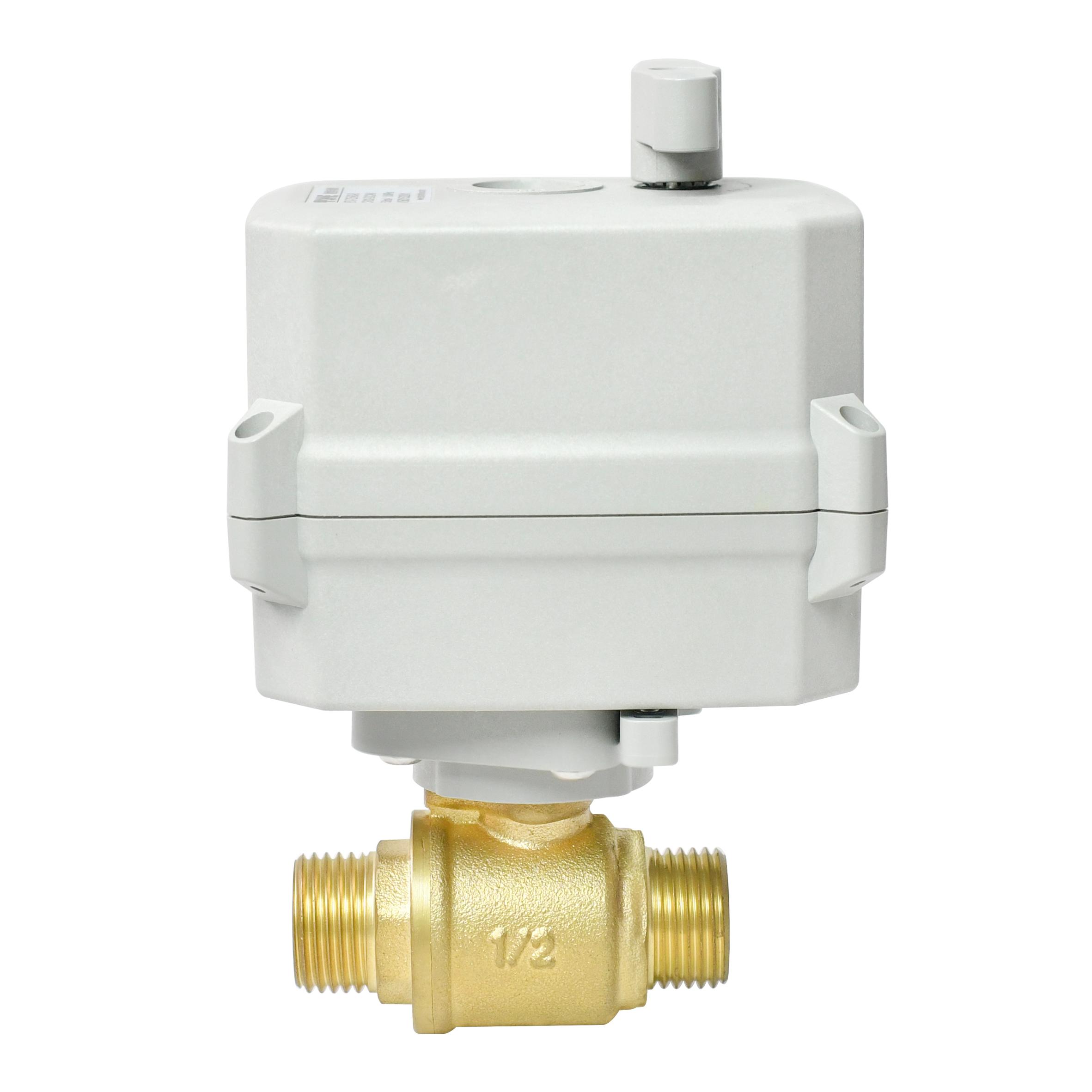 2 Sec Fast 1/2'' Brass 2-Way Male Thread Motorized Ball Valve 
