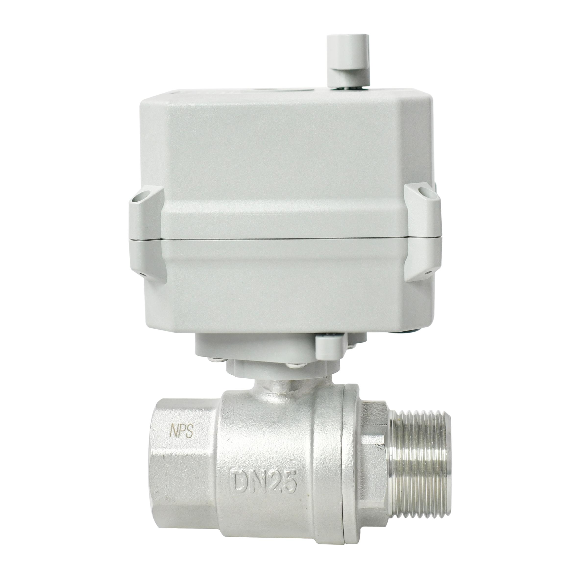 2 Sec Fast 1'' SS304 2-Way Motorized Ball Valve With Female And Male Thread 