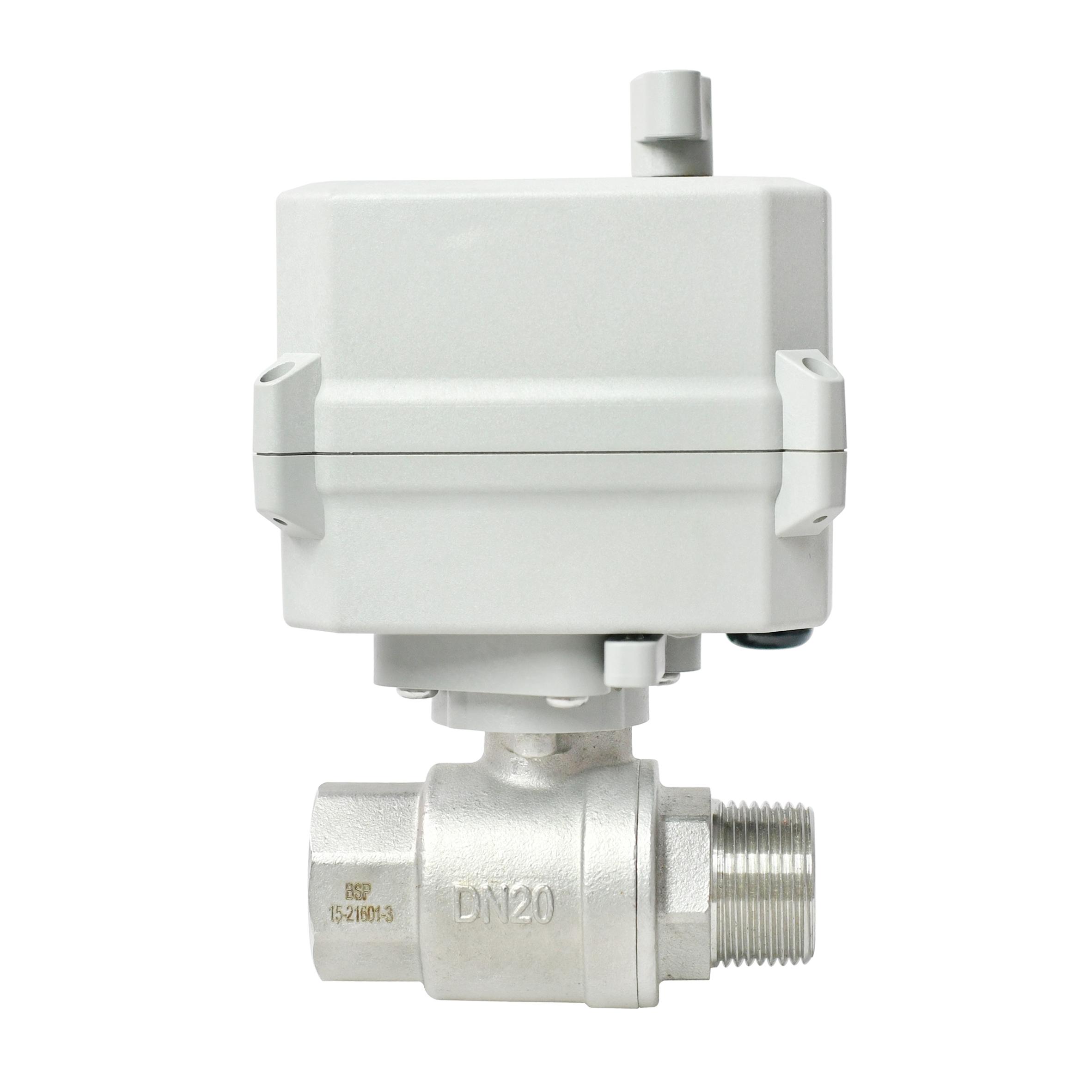 2 Sec Fast 3/4'' SS304 2-Way Motorized Ball Valve With Female And Male Thread 