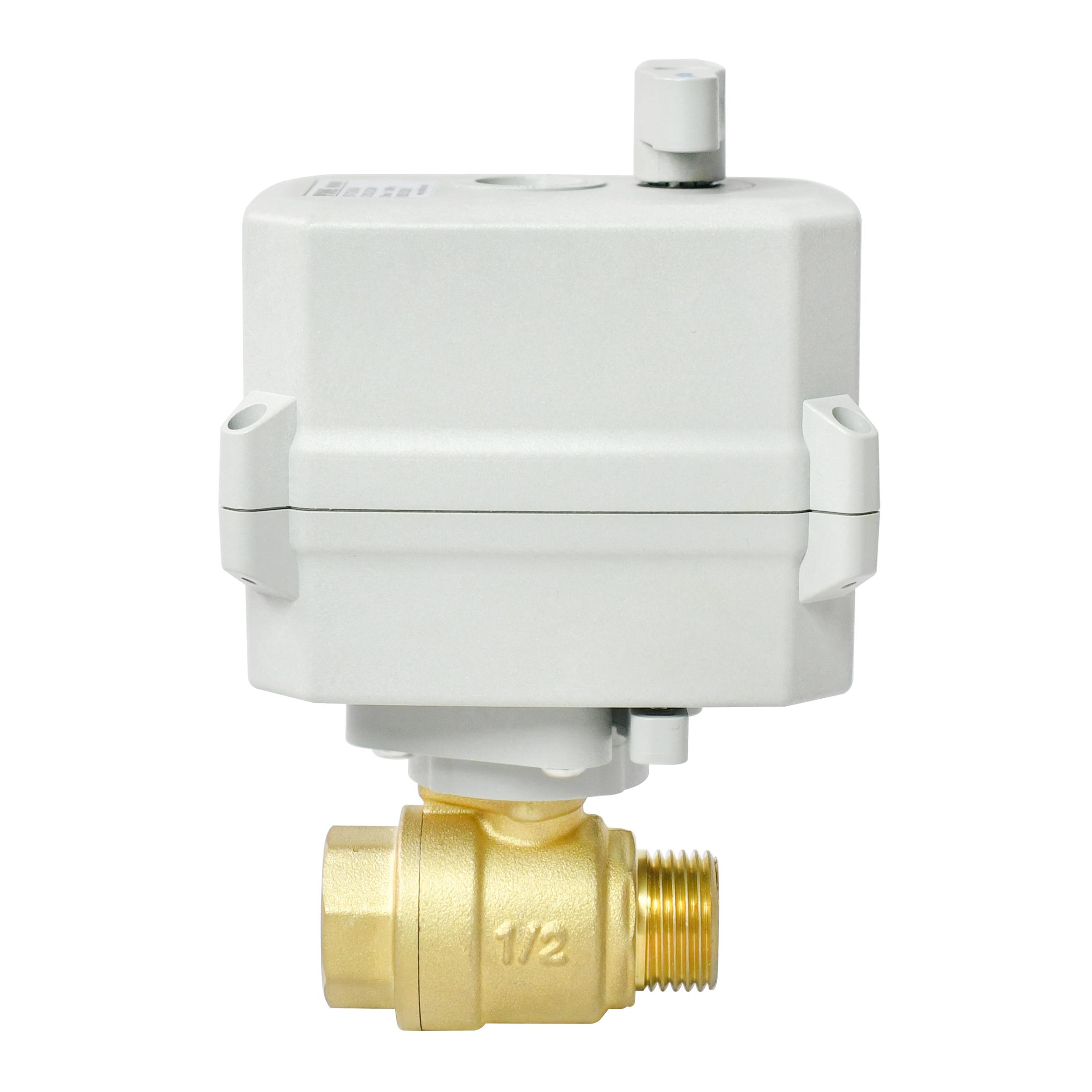2 Sec Fast 1/2'' Brass 2-Way Motorized Ball Valve With Female And Male Thread 