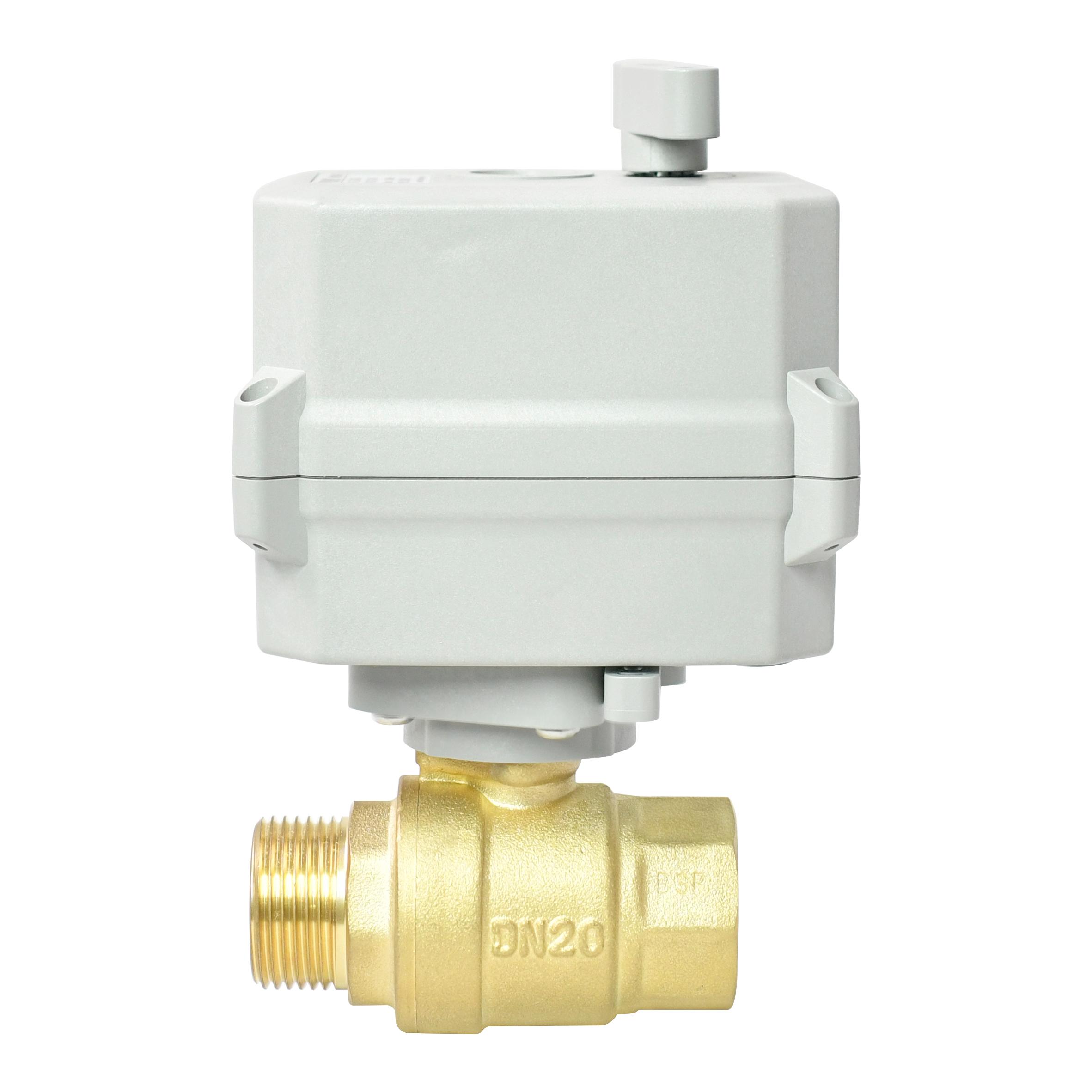 2 Sec Fast 3/4'' Brass 2-Way Motorized Ball Valve With Female And Male Thread 