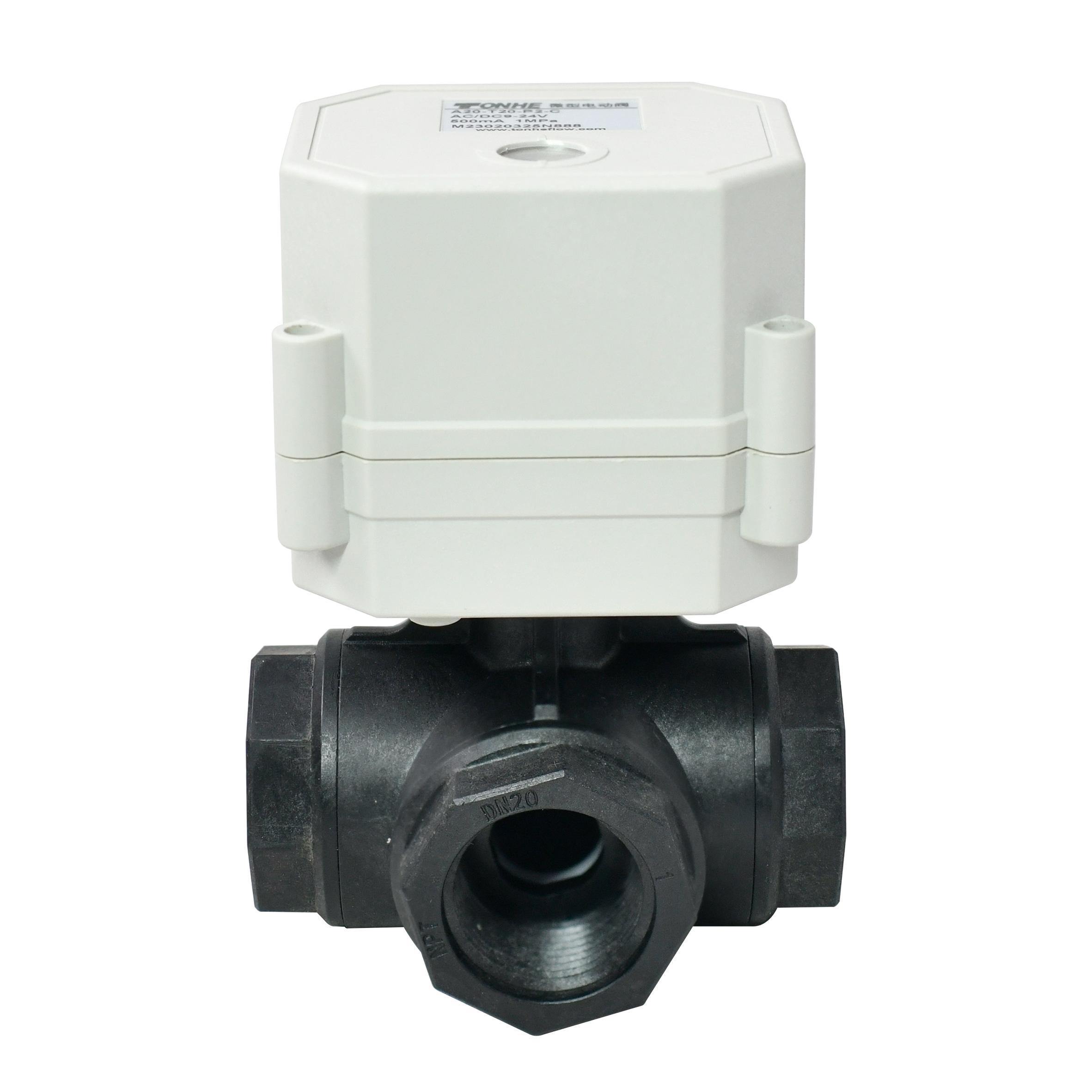 Switching type -3/4” PPO 3 way electric valve  Electric actuator valve