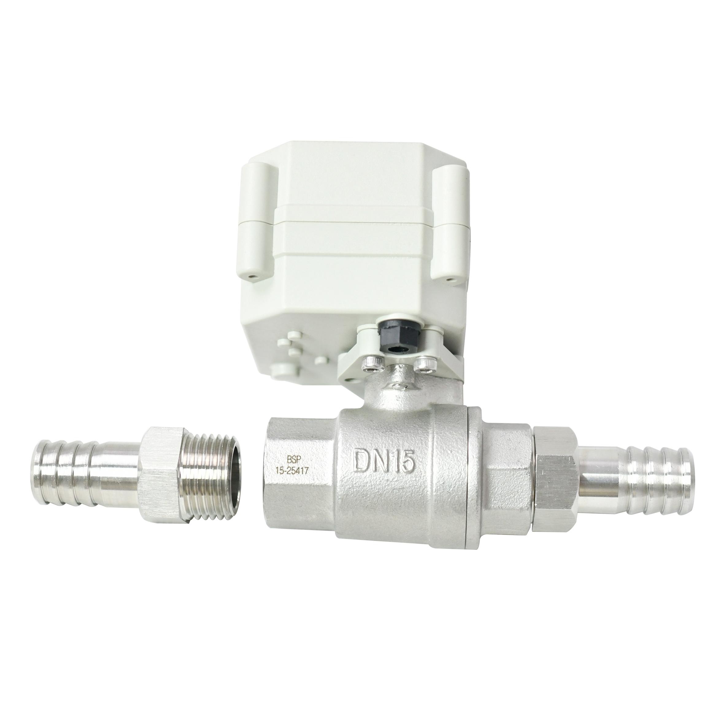 Switch type -Pagoda Type Hose Joint 1/2 '' SS304 2way electric ball valve