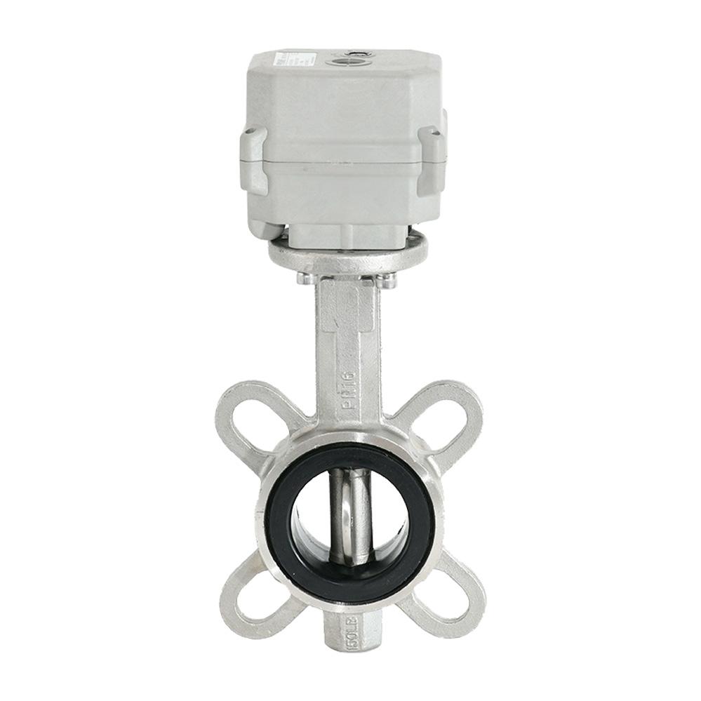 2 Way DN32 1 1/4'' SS304 AC220V Capacitor-Close Motorised Ball Valves With Manua