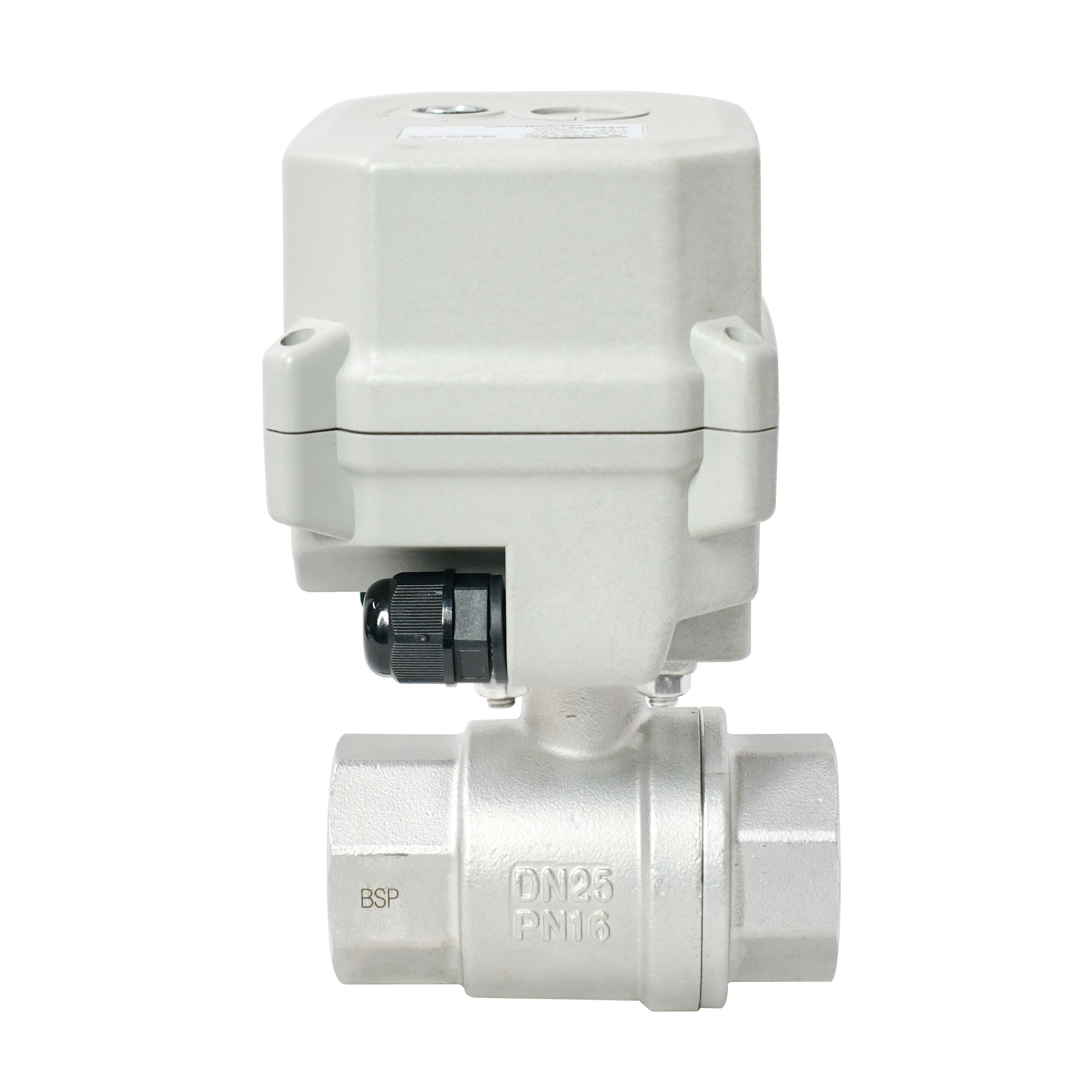 Switch type - 1'' SS304 DC24V 2 way Motorized ball valve