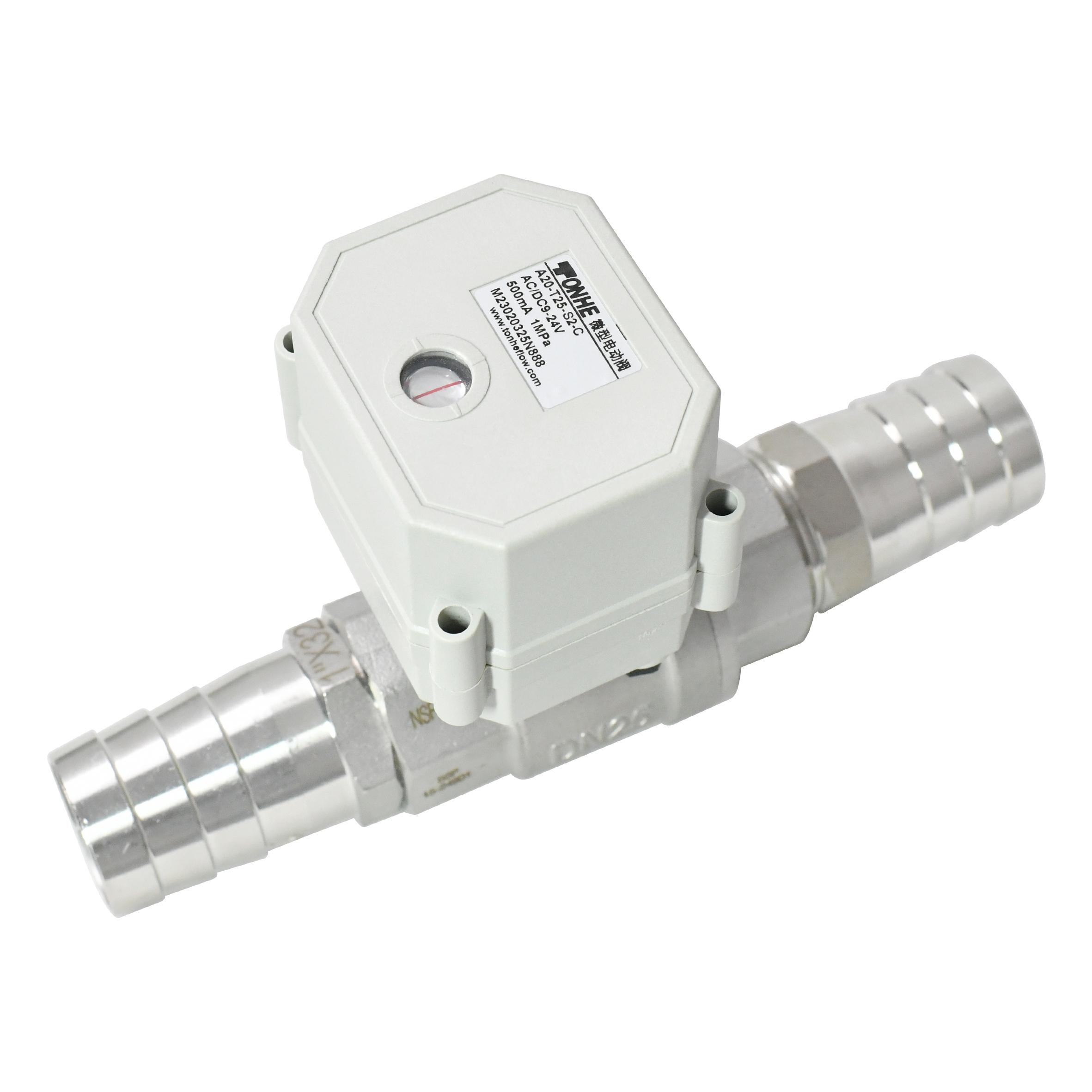 Switch type - DN25 SS304 2 way electric valve  Motorized ball valve
