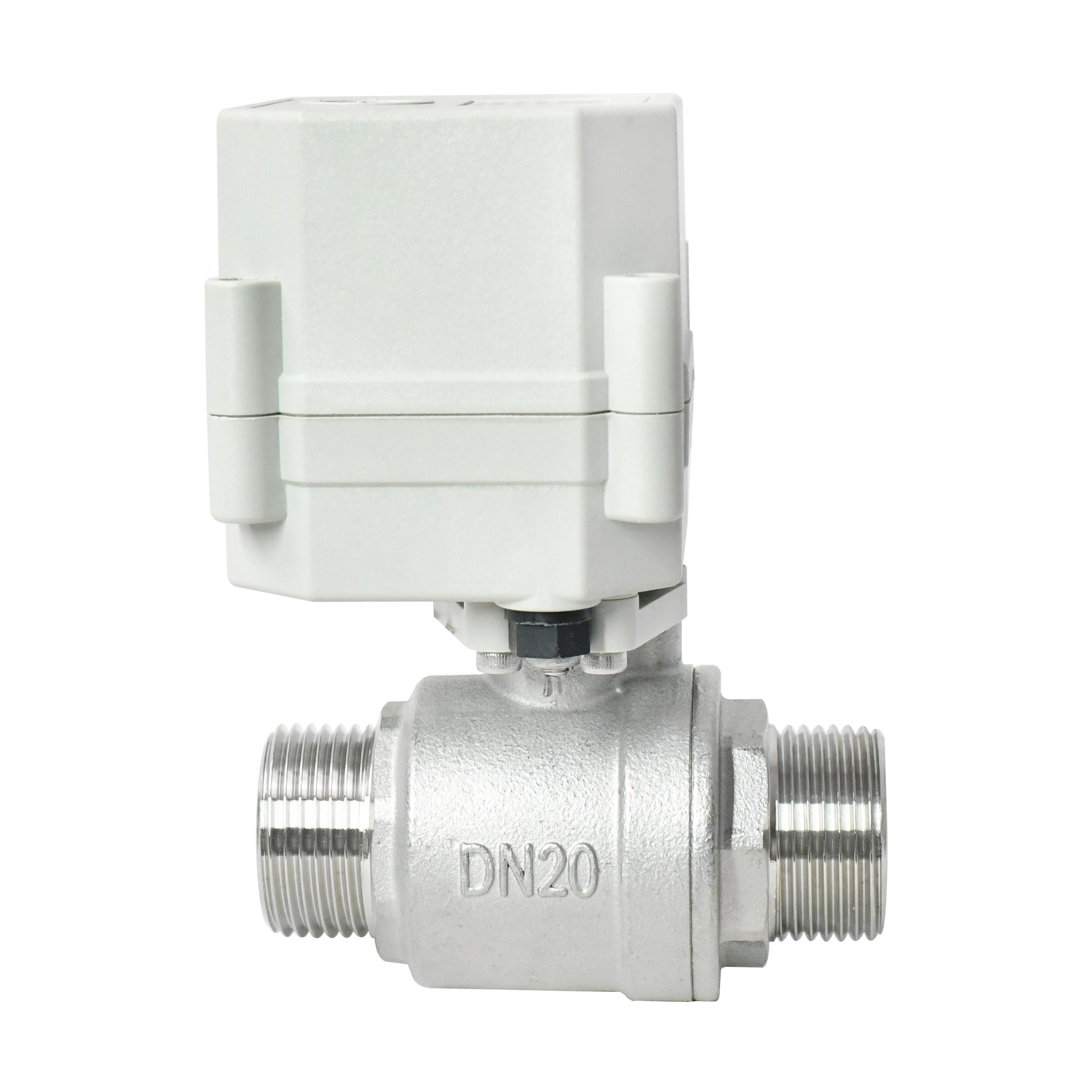Switch type - lndicator only 2 Way SS304 Male Thread Electric Ball Valve