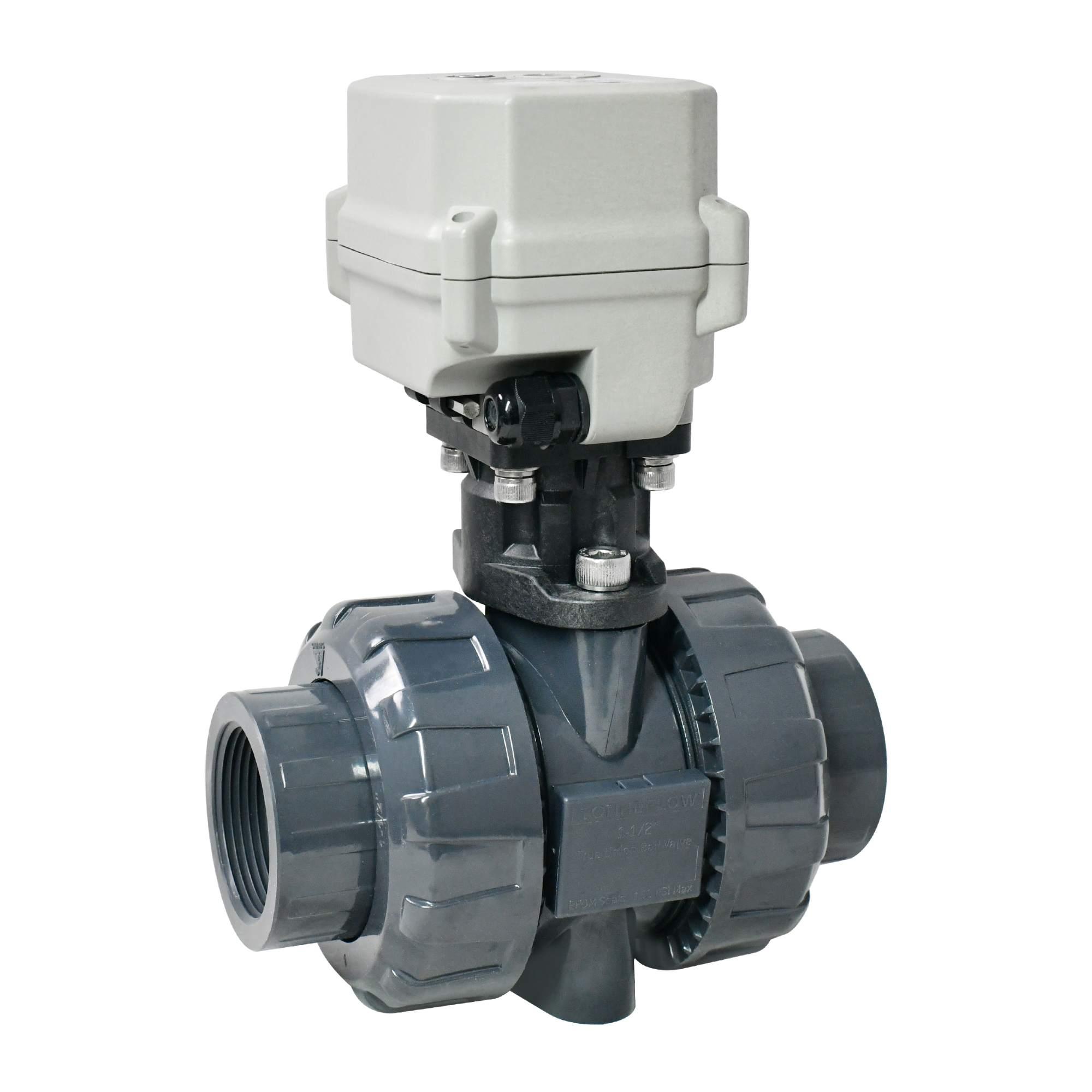 TONHEFLOW-A150 UPVC 11/2” BSP Motorised Actuator Water Valve Corrosion-Resistant