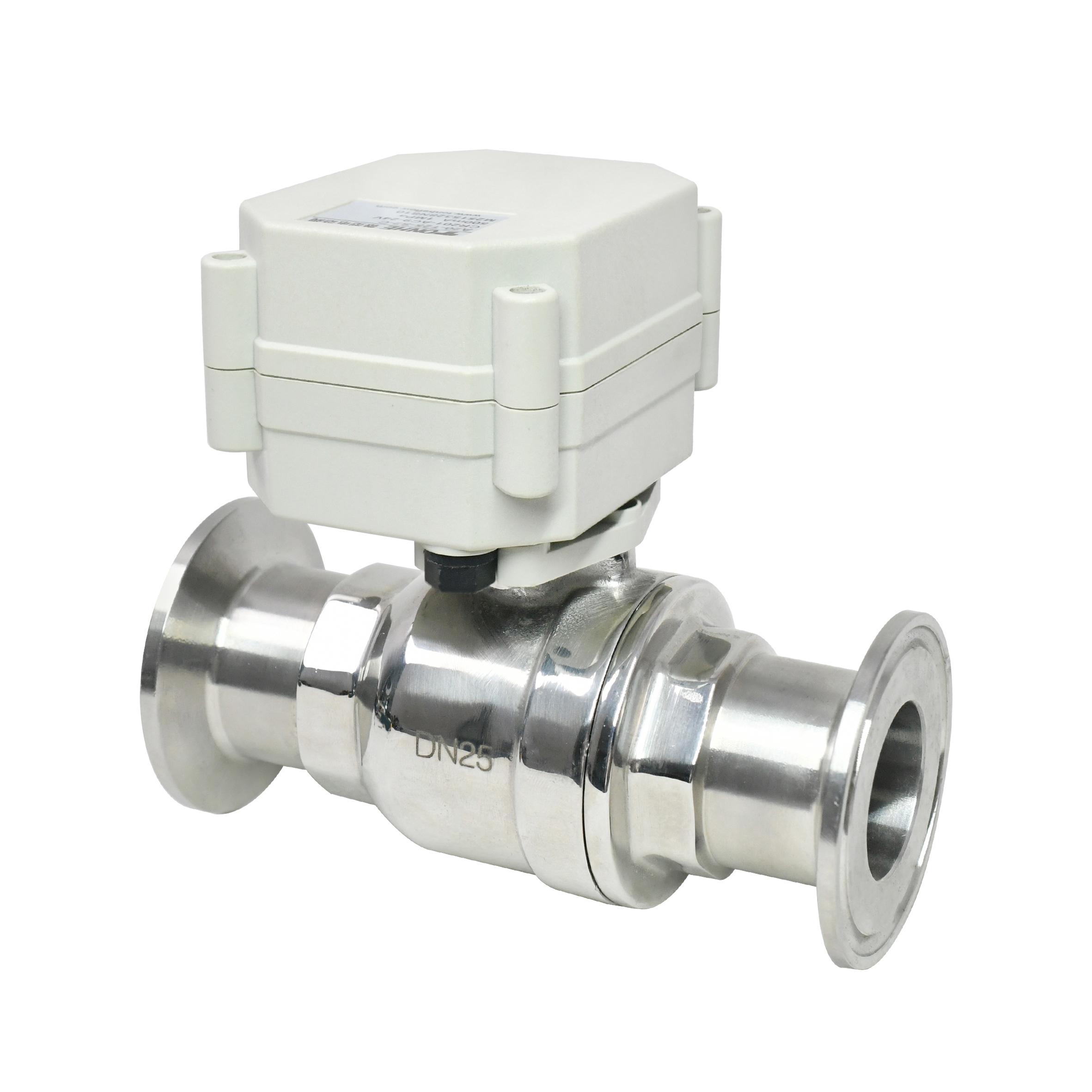 Switch type - DN25 tri-clamp SS304 motorized ball valve