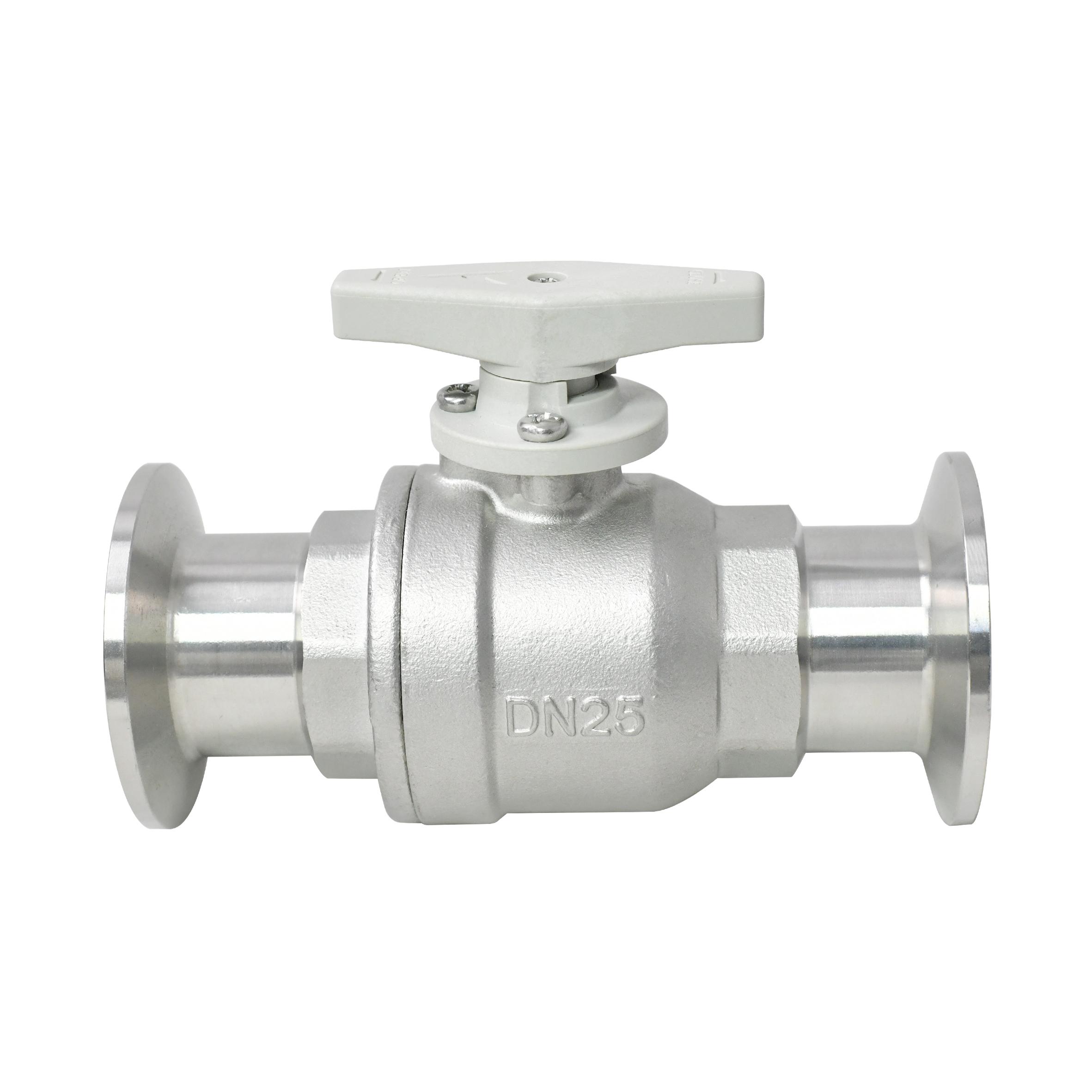 Tonheflow 2-Way Manual Ball Valve, DN25, Tri-Clamp, SS304, for Agricultural