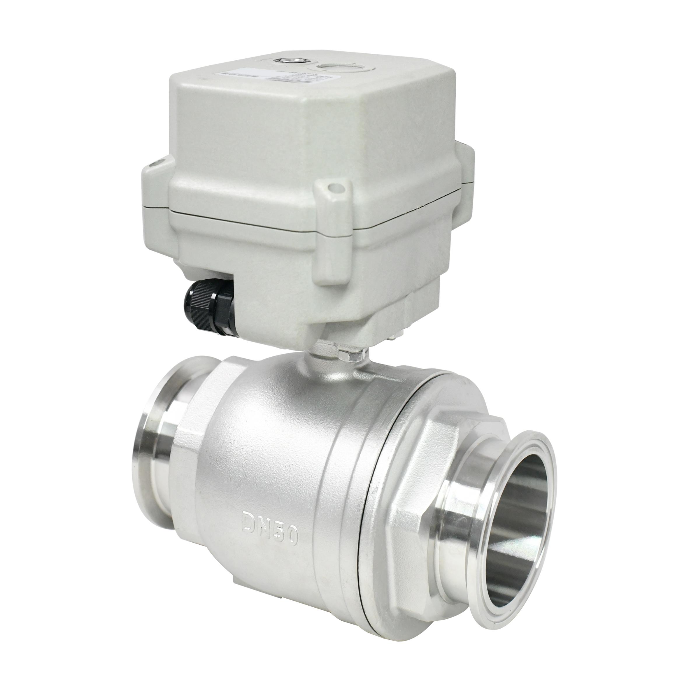 Tonheflow DN50 Electric Ball Valve for Agricultural Irrigation – SS304 Tri-Clamp