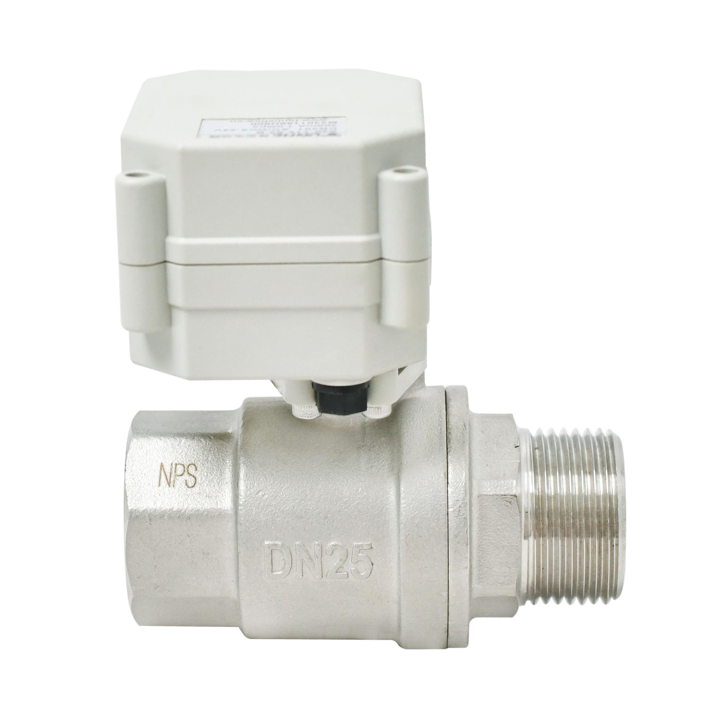TONHEFLOW DN25 BSP Female-male Thread Electric SS304 Ball Valve